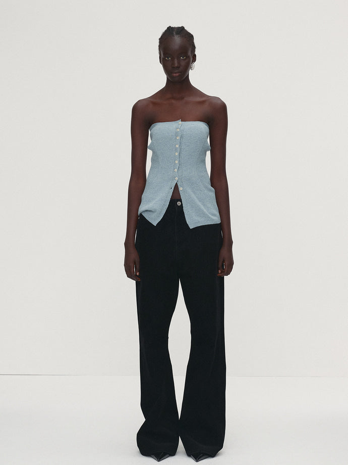 Tonywack - Merino Wool Knitted Bustier (Sky Blue) product image 4 | TRAB K-Fashion Australia