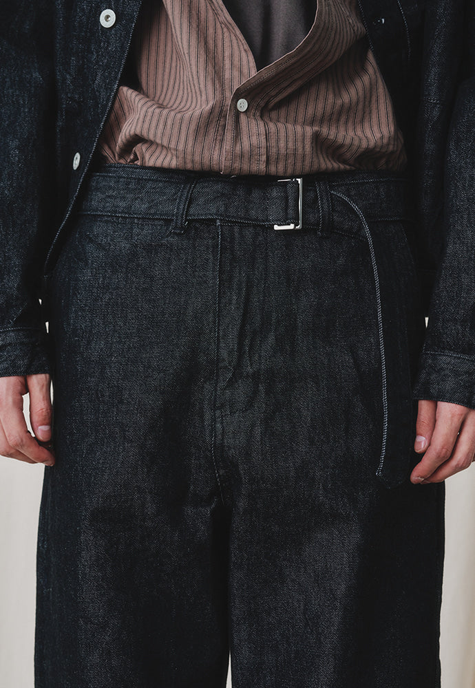 Art if acts - Belted Wide Denim Pants (Washed Black) product image 6 | TRAB K-Fashion Australia