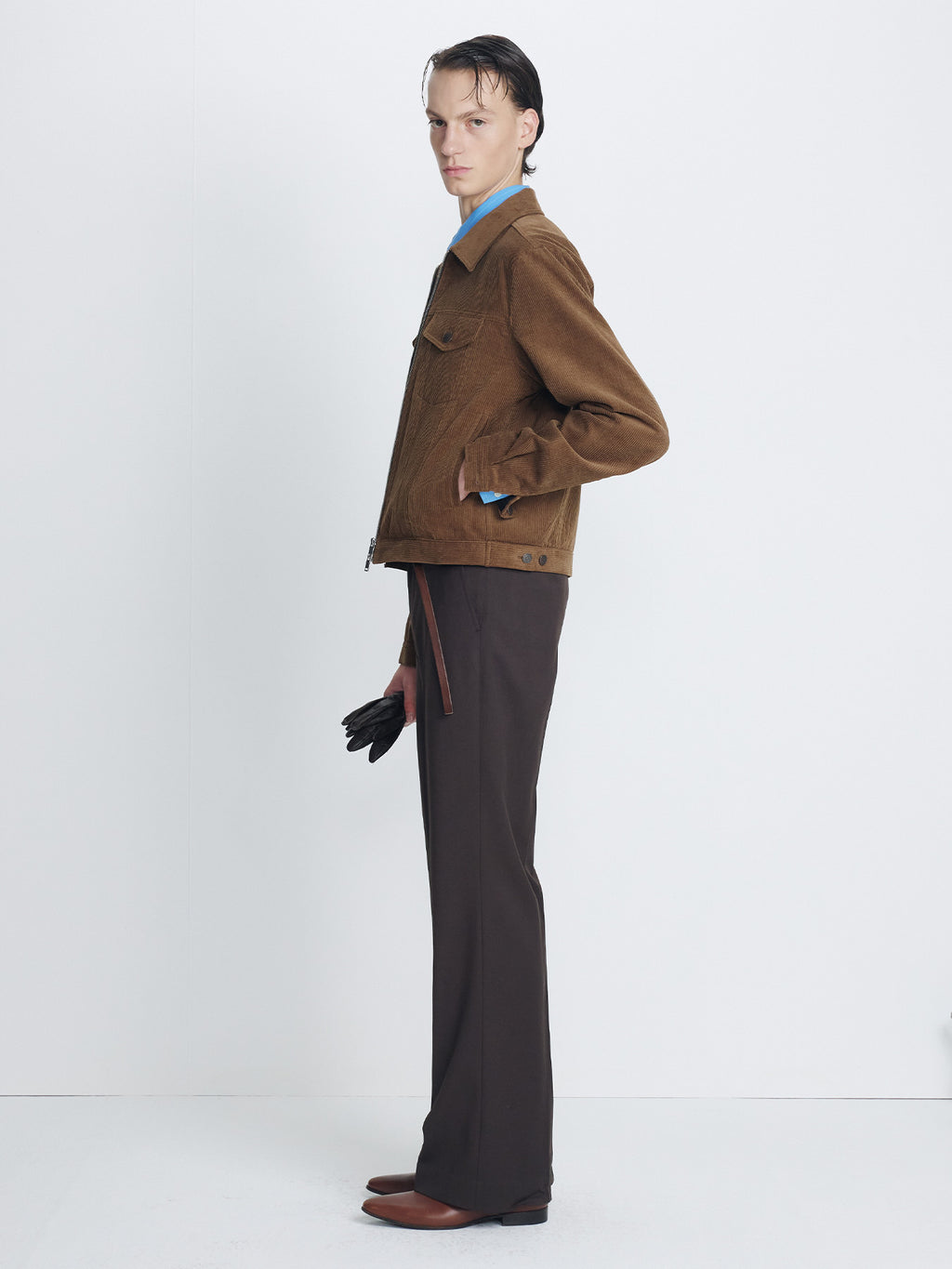 Tonywack - Corduroy Zippered Trucker Jacket (Mocha) product image 3 | TRAB K-Fashion Australia