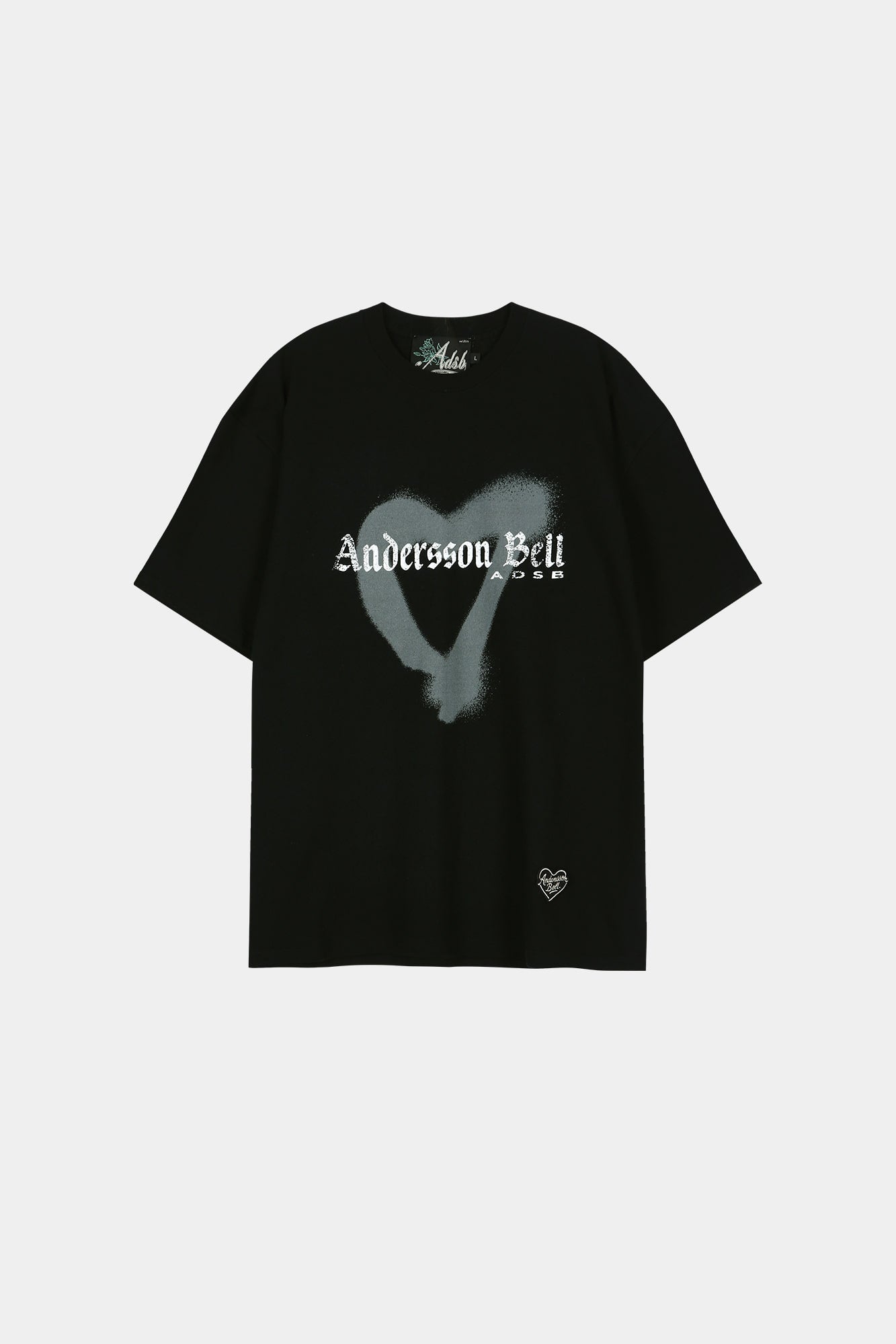 Andersson Bell - (essential) Unisex Heart T-Shirt (Black) product image 8 | TRAB K-Fashion Australia