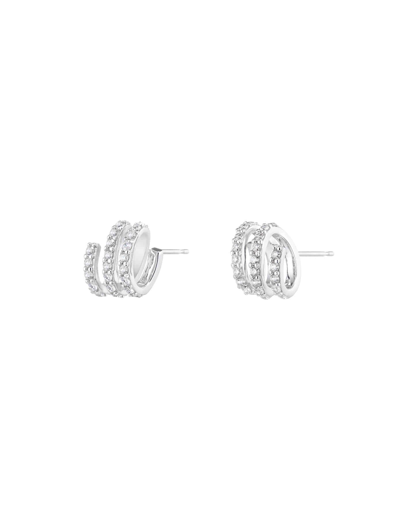Numbering - Flat Coil Pave Earrings #4113 product image 6 | TRAB K-Fashion Australia