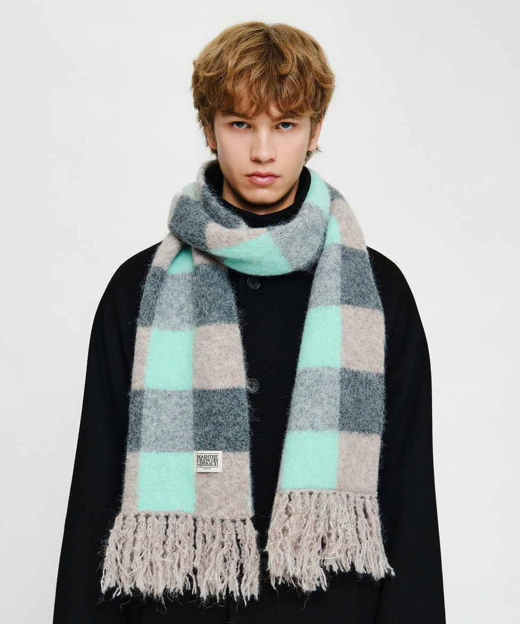 Marithe & Francois Girbaud - Classic Logo Fuzzy Knit Muffler (Mint) product image 5 | TRAB K-Fashion Australia