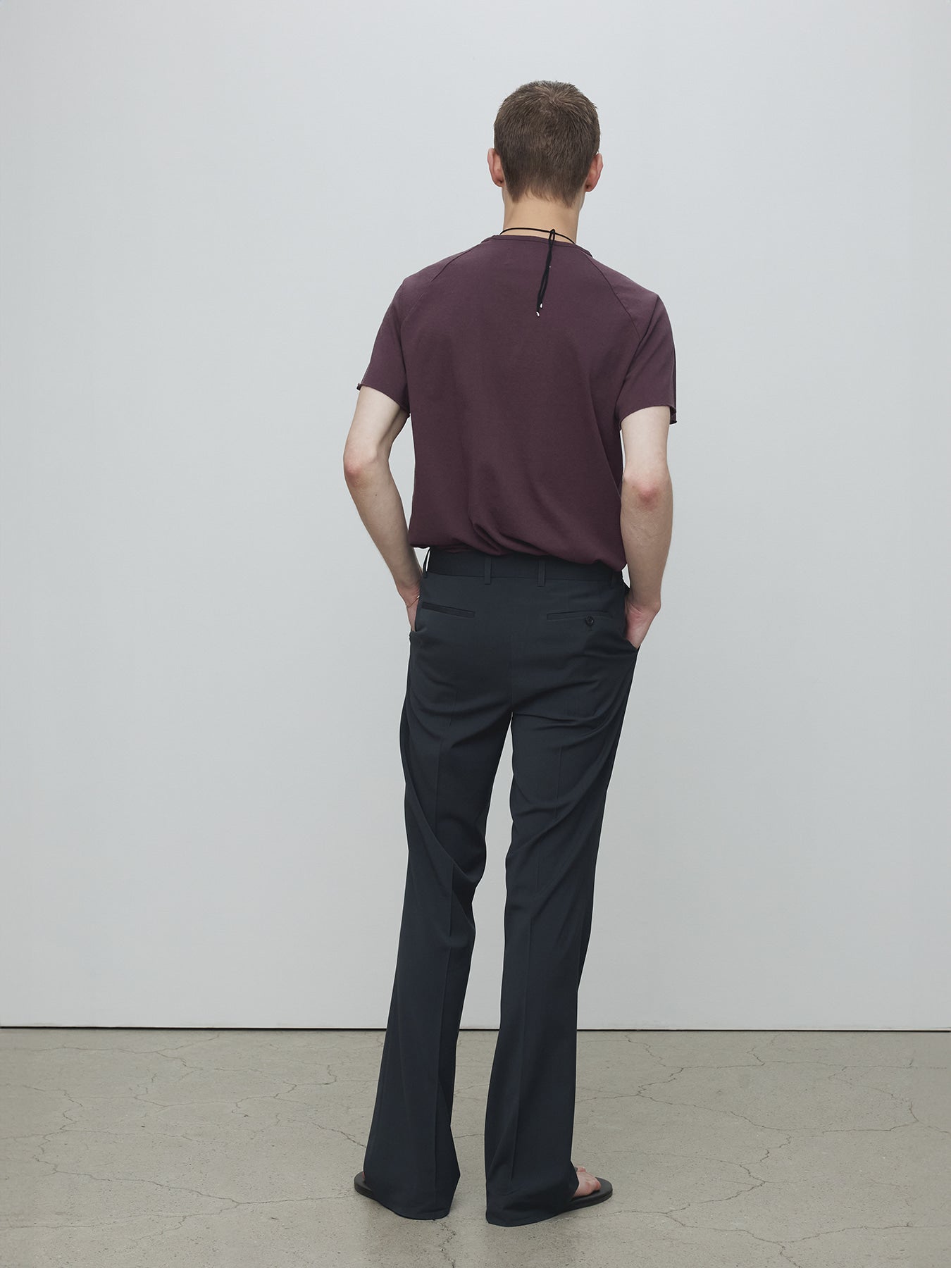 Tonywack - Raw Edge Washed T-Shirt (Burgundy) product image 2 | TRAB K-Fashion Australia