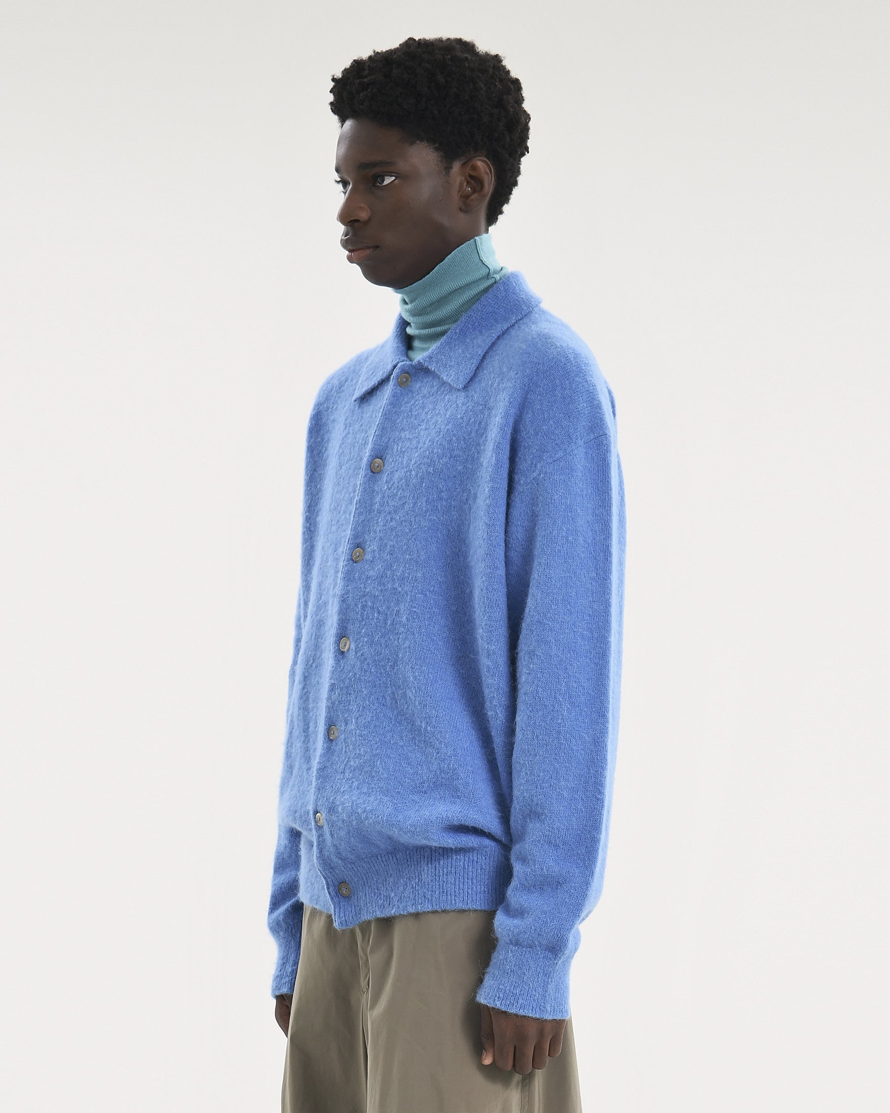 Brownyard - Alpaca Collar Cardigan (Blue) product image 3 | TRAB K-Fashion Australia