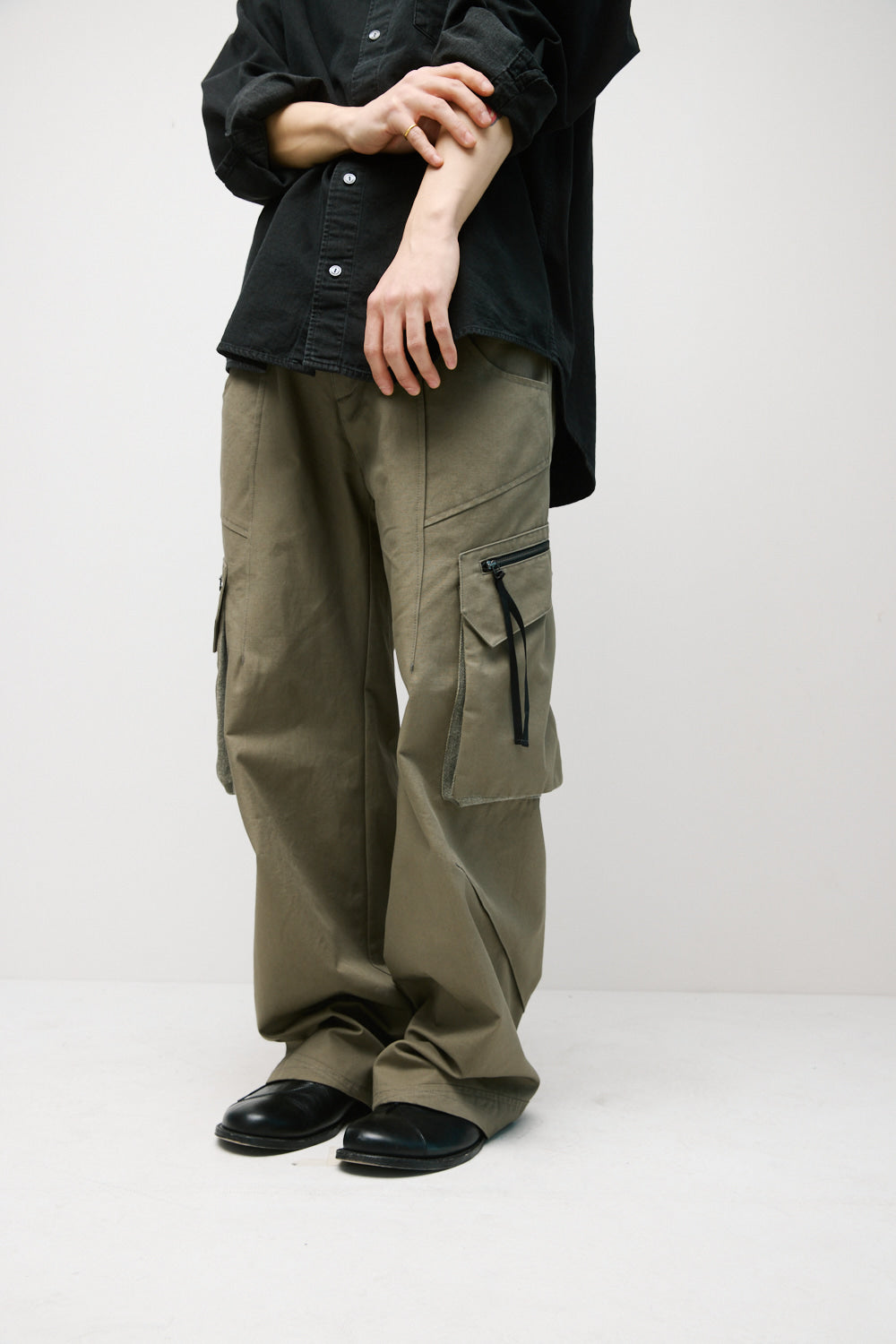 Hatchingroom - Darted Cargo Pants (Dark Beige) product image 11 | TRAB K-Fashion Australia