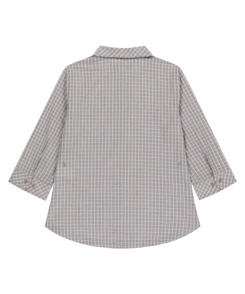 Coyseio - Round Collar Capri Shirt (Ash Pink) product image 12 | TRAB K-Fashion Australia