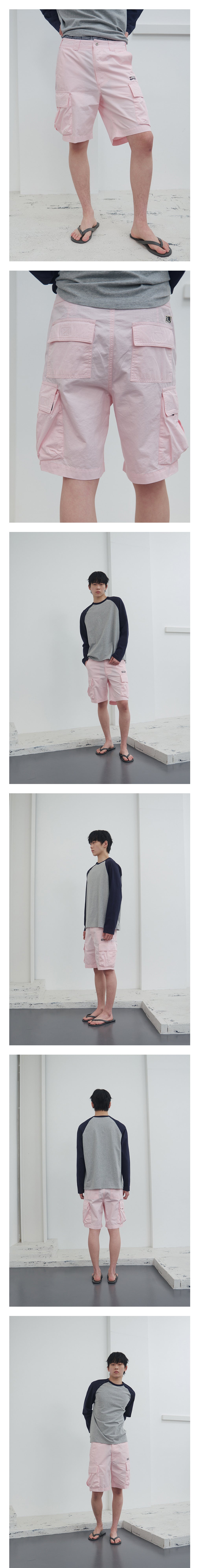 Kijun - Logo Cargo Shorts (Pink) product image 1 | TRAB K-Fashion Australia