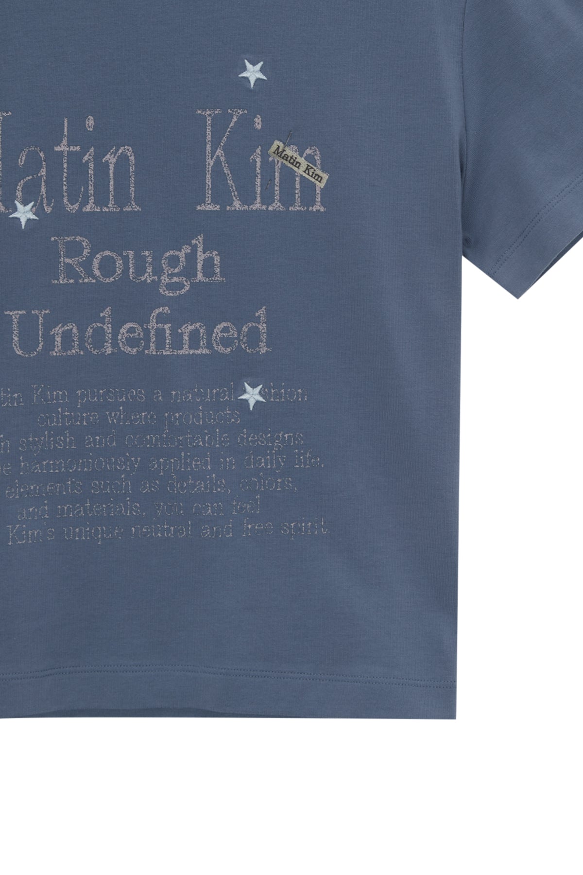 Matin Kim - Dazzle Lettering Crop Top (Blue) product image 4 | TRAB K-Fashion Australia