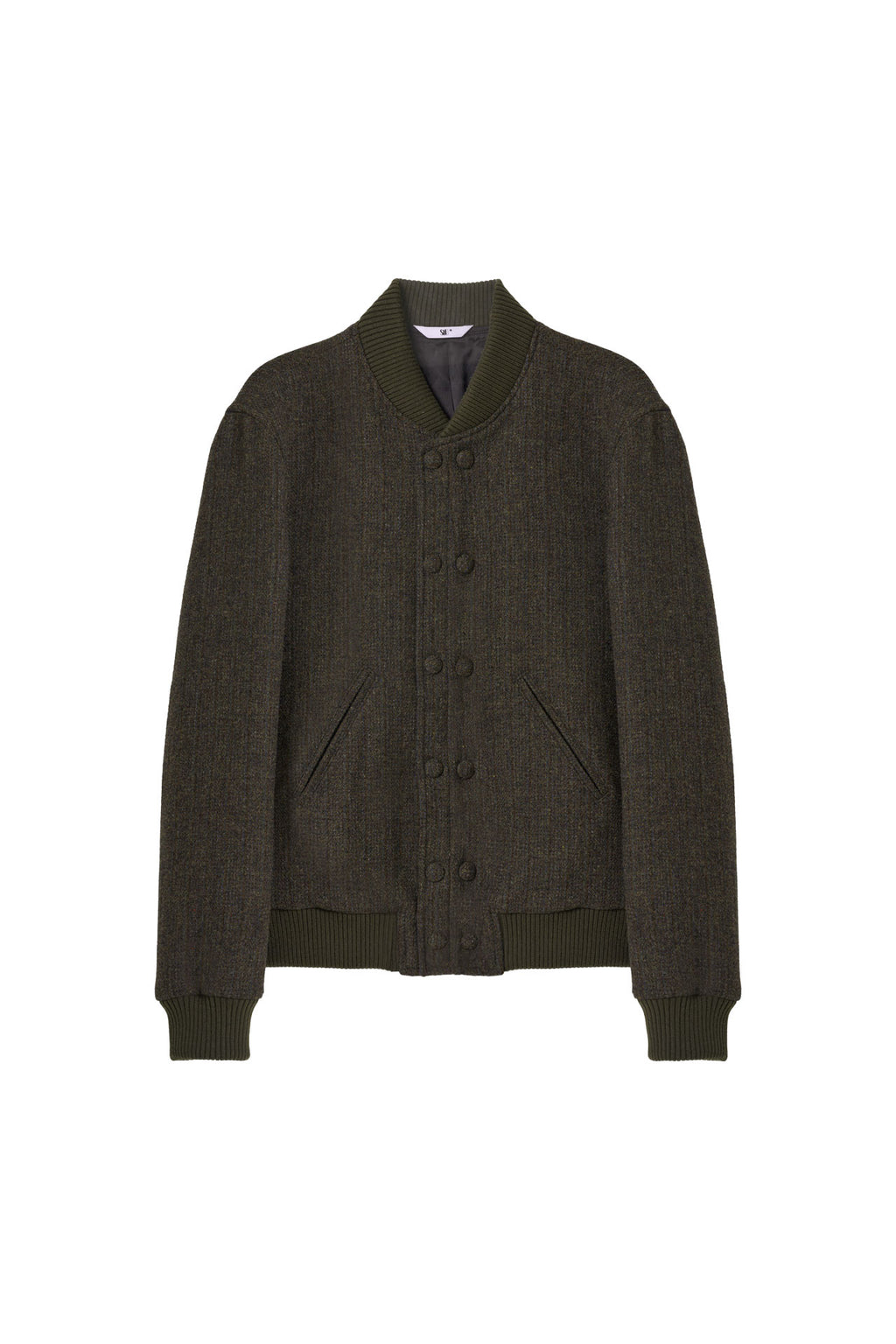 STU - Double Placket Varsity Jacket (Khaki) product image 16 | TRAB K-Fashion Australia