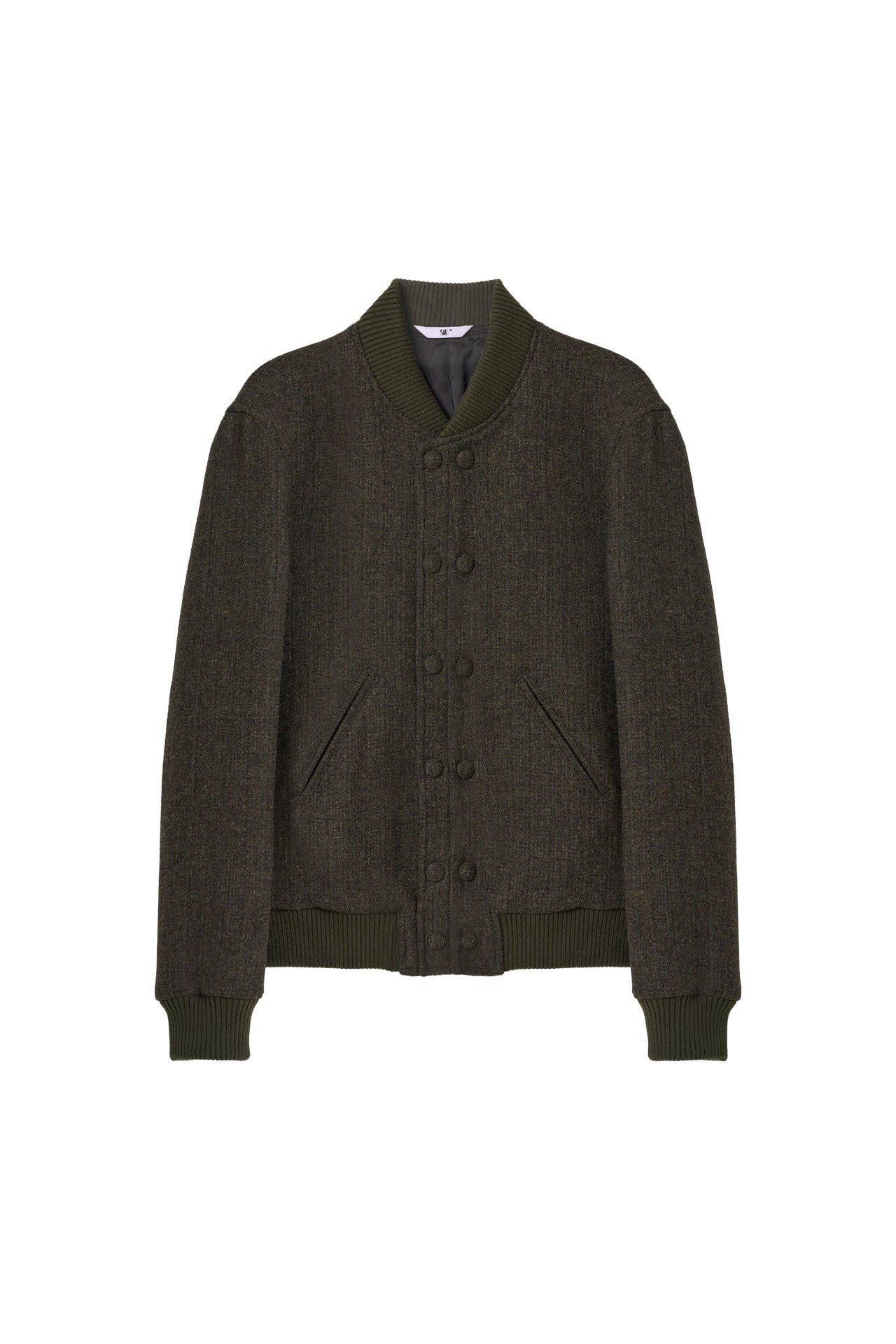 STU - Double Placket Varsity Jacket (Khaki) product image 16 | TRAB K-Fashion Australia