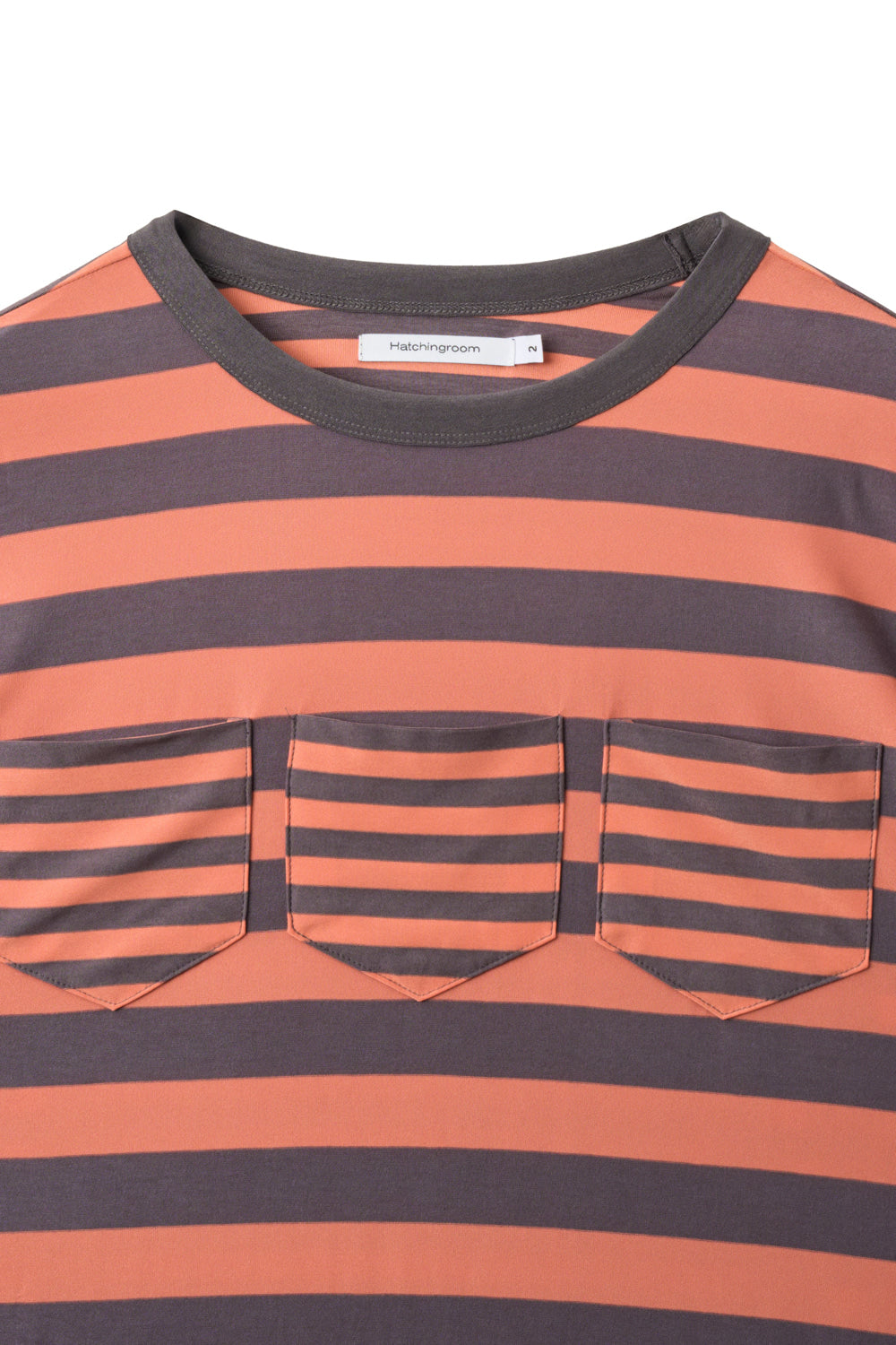 Hatchingroom - Triple Pocket Tee Stripe (Orange) product image 3 | TRAB K-Fashion Australia