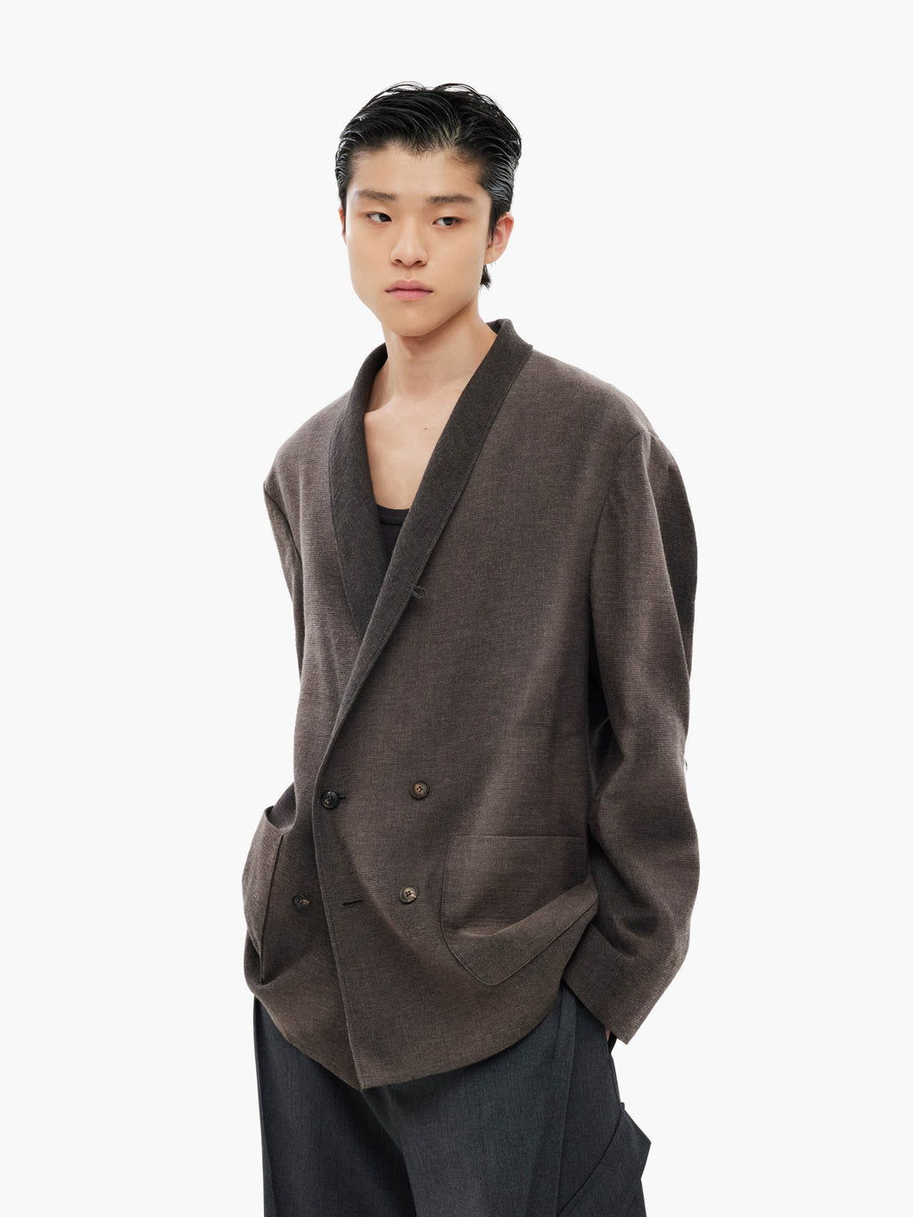 Jiyong Kim - Sun-Bleached Tailored Jacket (Brown) product image 2 | TRAB K-Fashion Australia