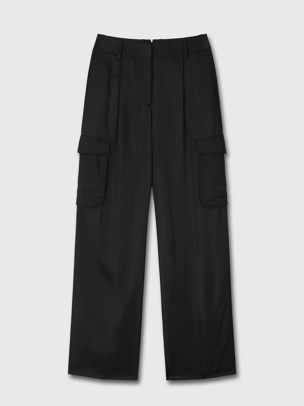 Tonywack - Loose-Fit Satin Cargo Pants (Black) product image 8 | TRAB K-Fashion Australia