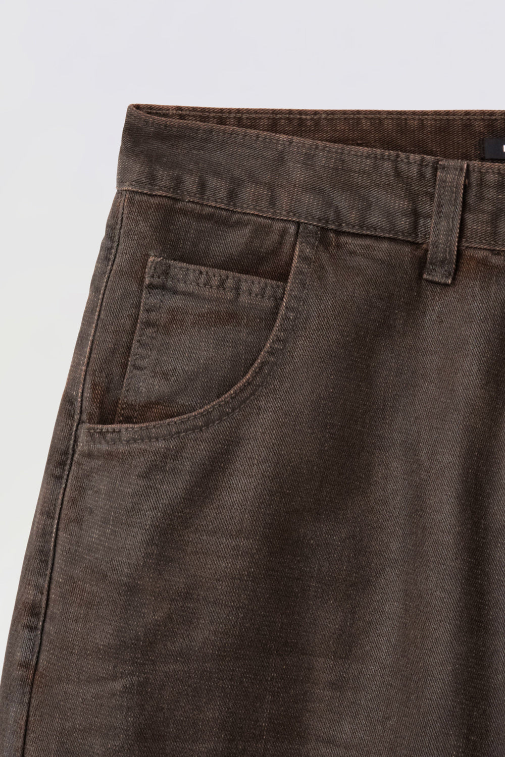 Hatchingroom - VTG Waxed Jeans (Dark Brown) product image 4 | TRAB K-Fashion Australia