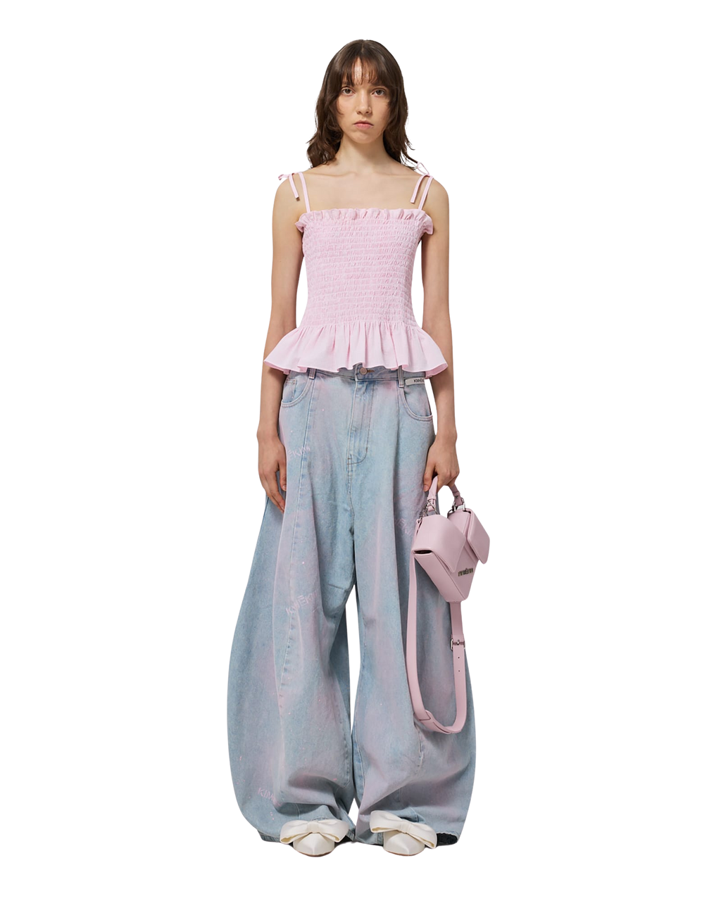 Kimhe Kim - Seersucker Smoked Top (Pink) product image 9 | TRAB K-Fashion Australia