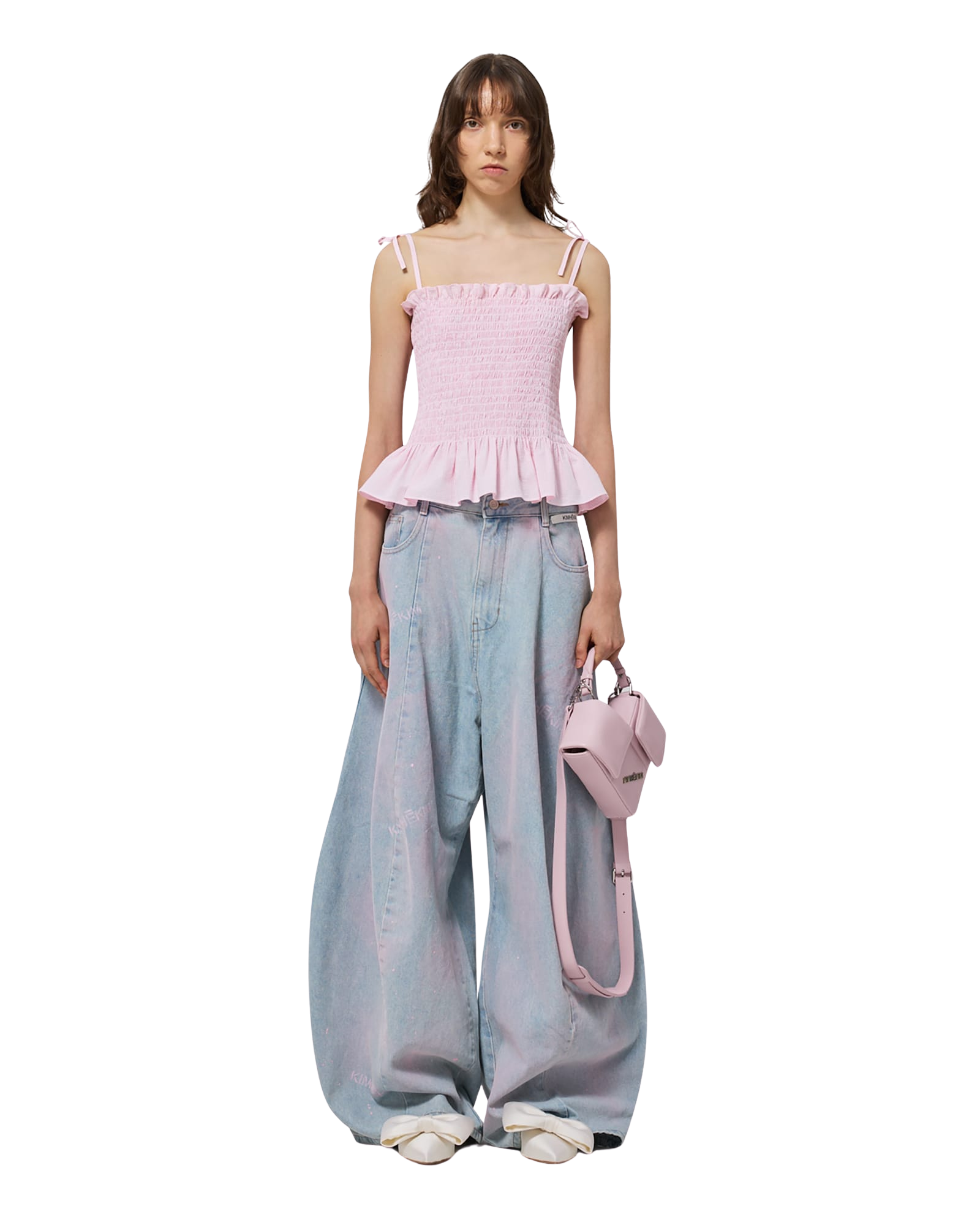 Kimhe Kim - Seersucker Smoked Top (Pink) product image 9 | TRAB K-Fashion Australia