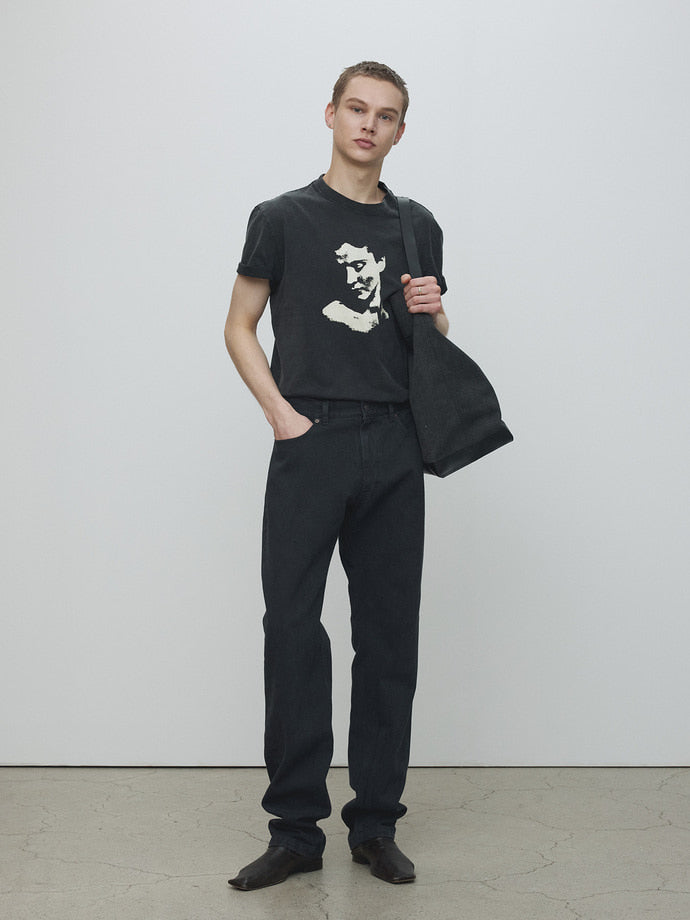 Tonywack - Portrait Garment Dyed T-Shirt (Faded Black) product image 3 | TRAB K-Fashion Australia