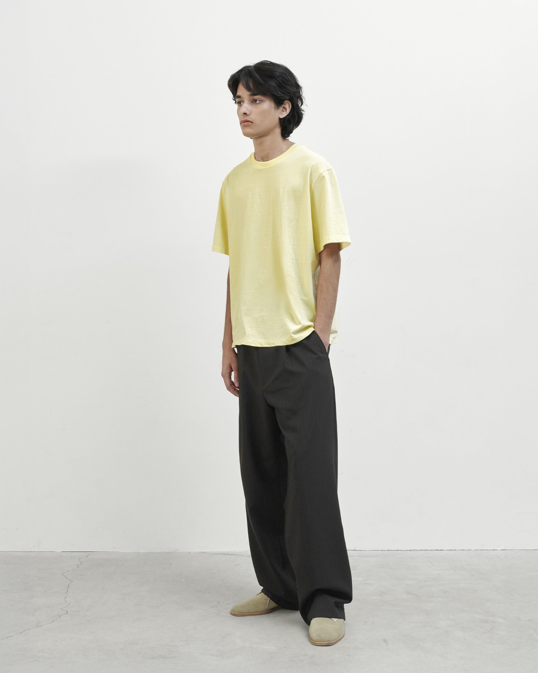 Brownyard - Waist Cut T Shirt (Light Yellow) product image 2 | TRAB K-Fashion Australia