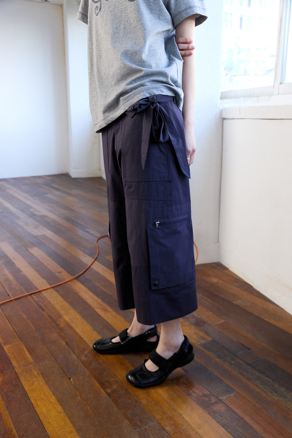 Hatchingroom - Roll Up Fatigue Shorts (Dark Purple) product image 16 | TRAB K-Fashion Australia