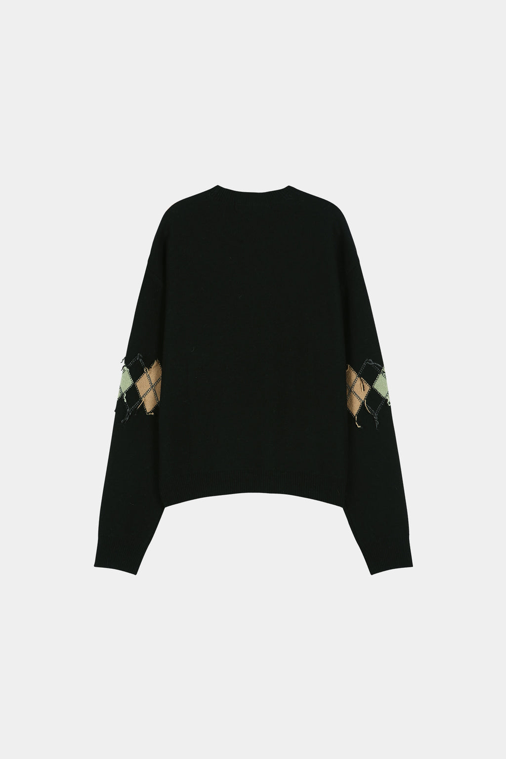 Andersson Bell - Tom Argyle Crew-Neck Sweater (Black) product image 8 | TRAB K-Fashion Australia