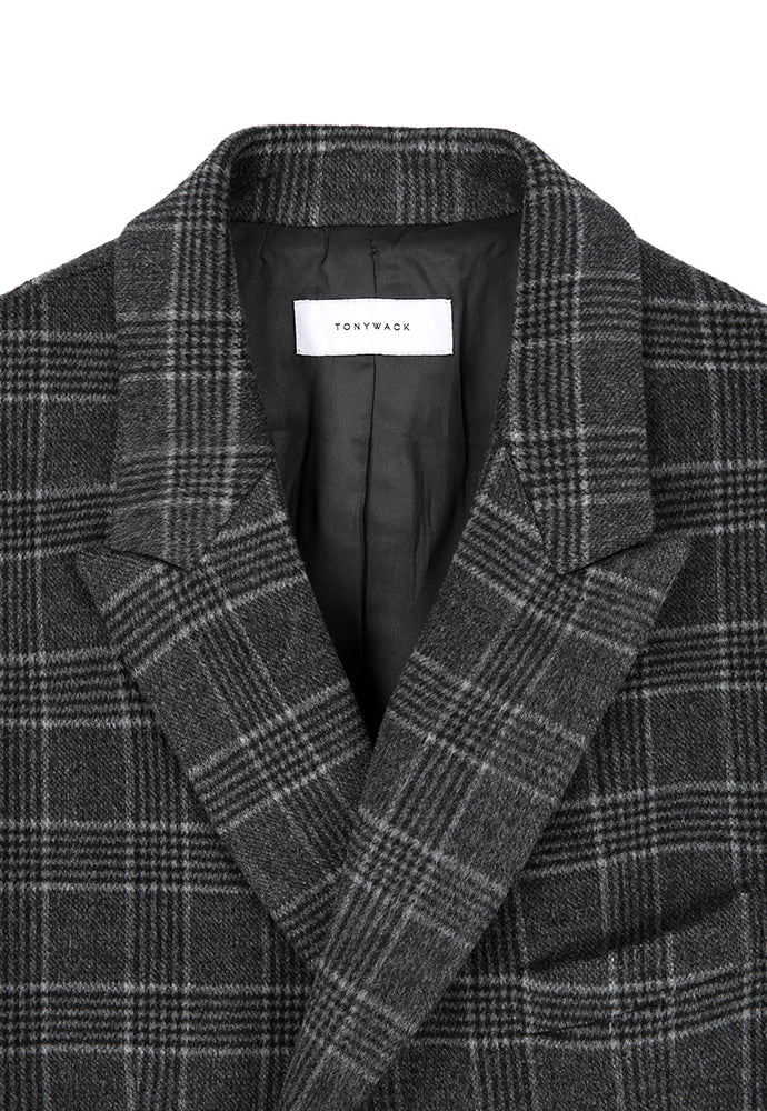 Tonywack - Rave Double Blazer (Grey Check (Australia Wool Winter Fabric)) product image 8 | TRAB K-Fashion Australia