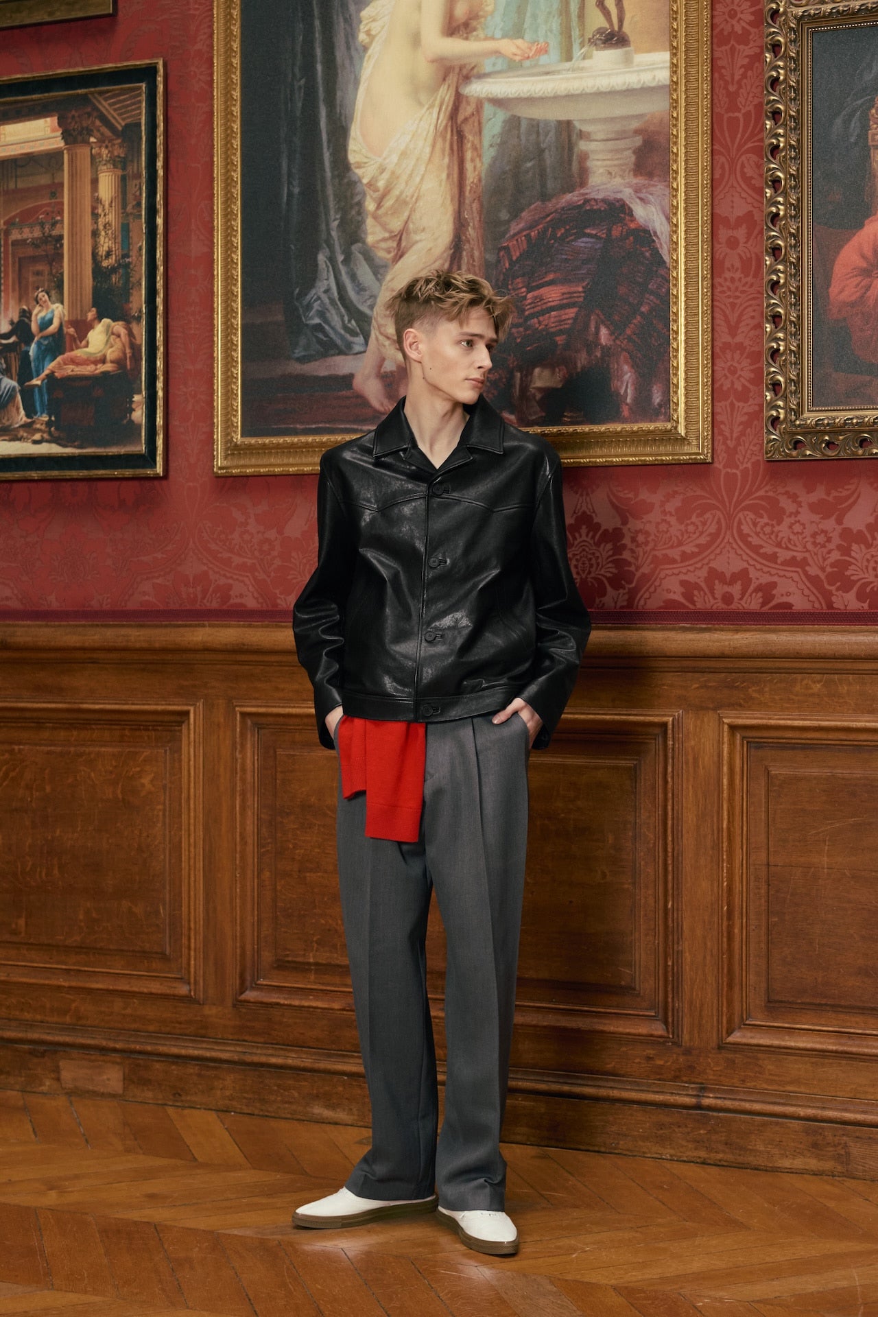 STU - Lambskin Button Leather Jacket (Black) product image 11 | TRAB K-Fashion Australia