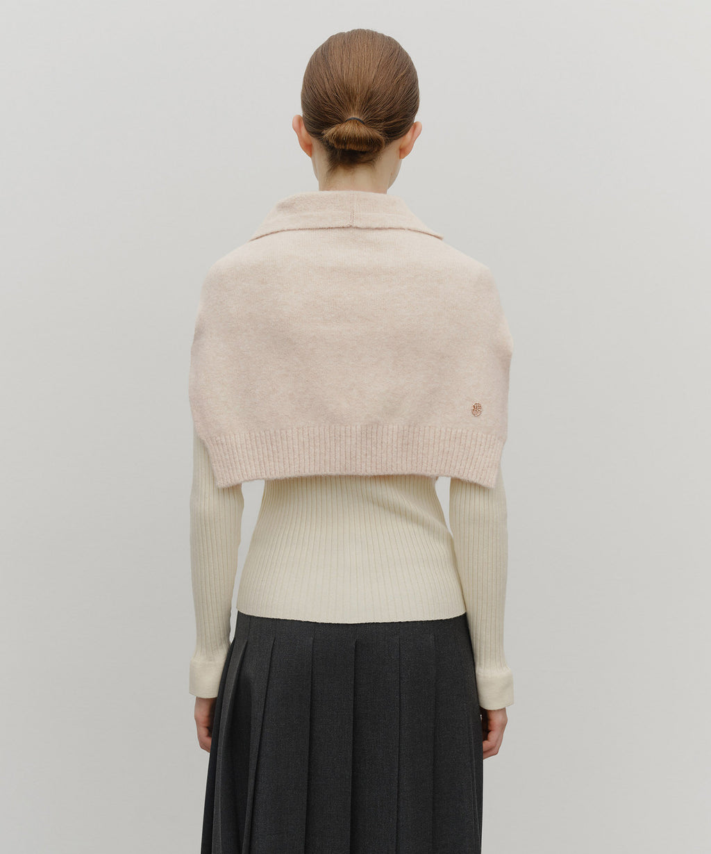 Marithe & Francois Girbaud - Circle Logo Shawl Muffler (Beige) product image 6 | TRAB K-Fashion Australia