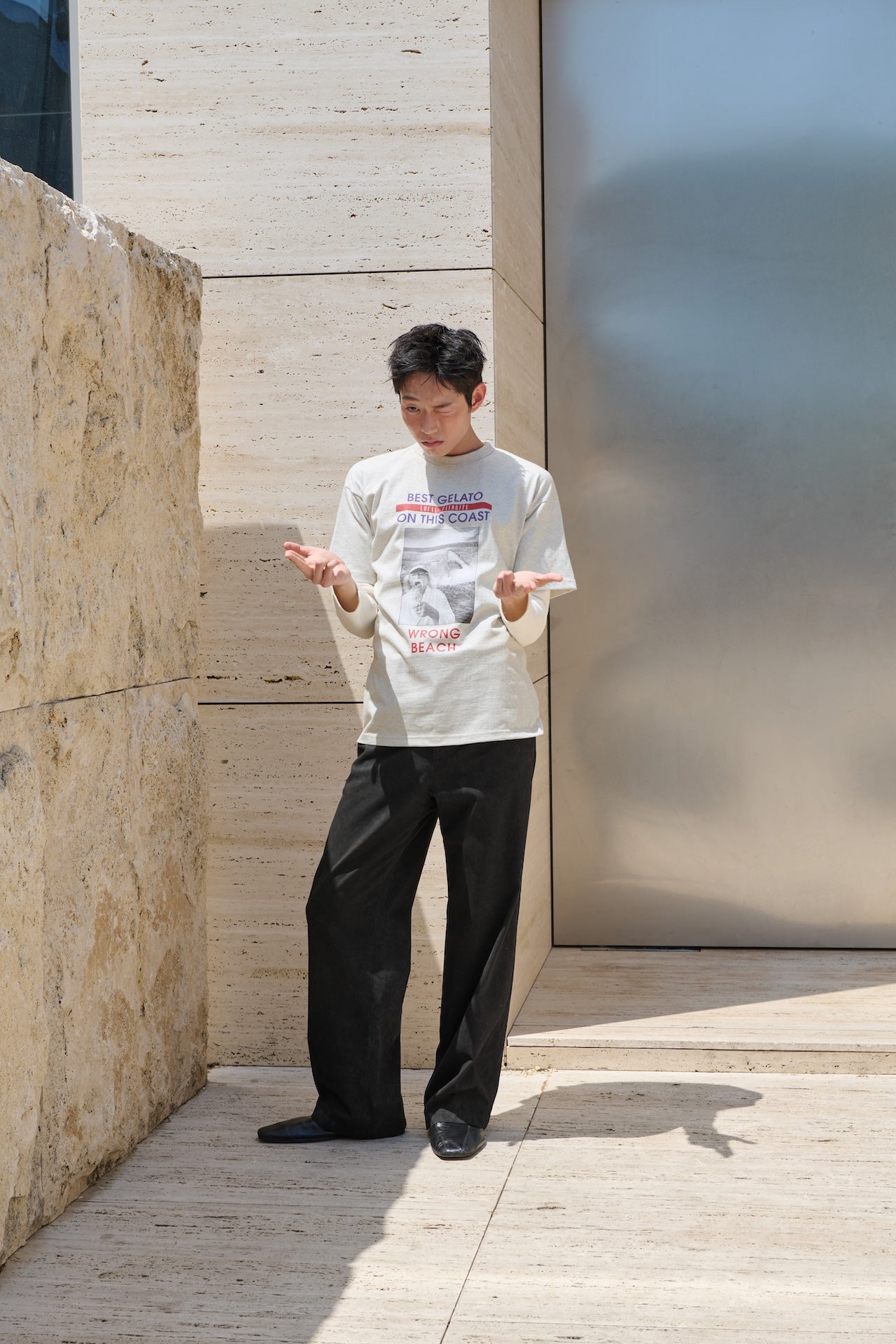 STU - Icecream T-shirt (Melange Grey) product image 1 | TRAB K-Fashion Australia