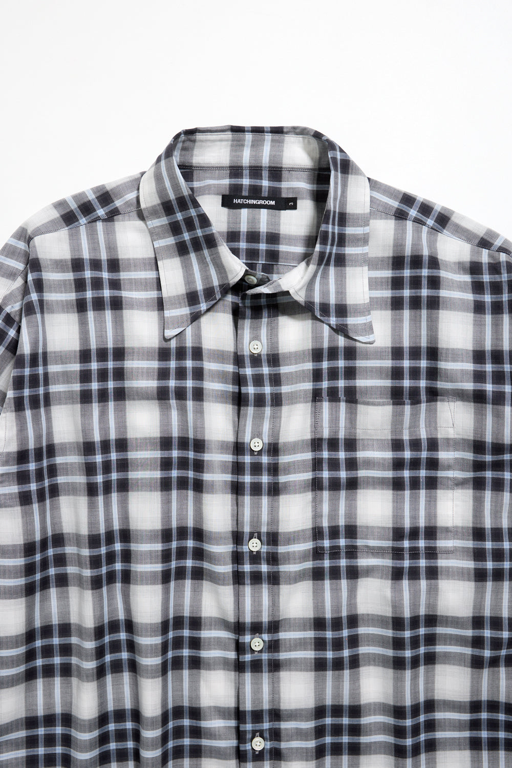 Hatchingroom - Archive Shirt V2 Herringbone Oreo Check (Blue) product image 3 | TRAB K-Fashion Australia