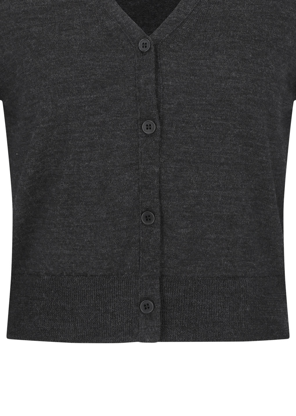 Amomento - Wool V-neck Crop Cardigan (Charcoal) product image 5 | TRAB K-Fashion Australia