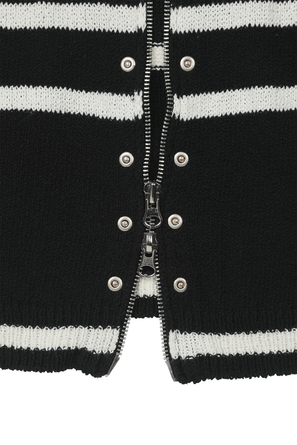 Deinet - Stripe Knit Vest Zip Up (Black) product image 4 | TRAB K-Fashion Australia