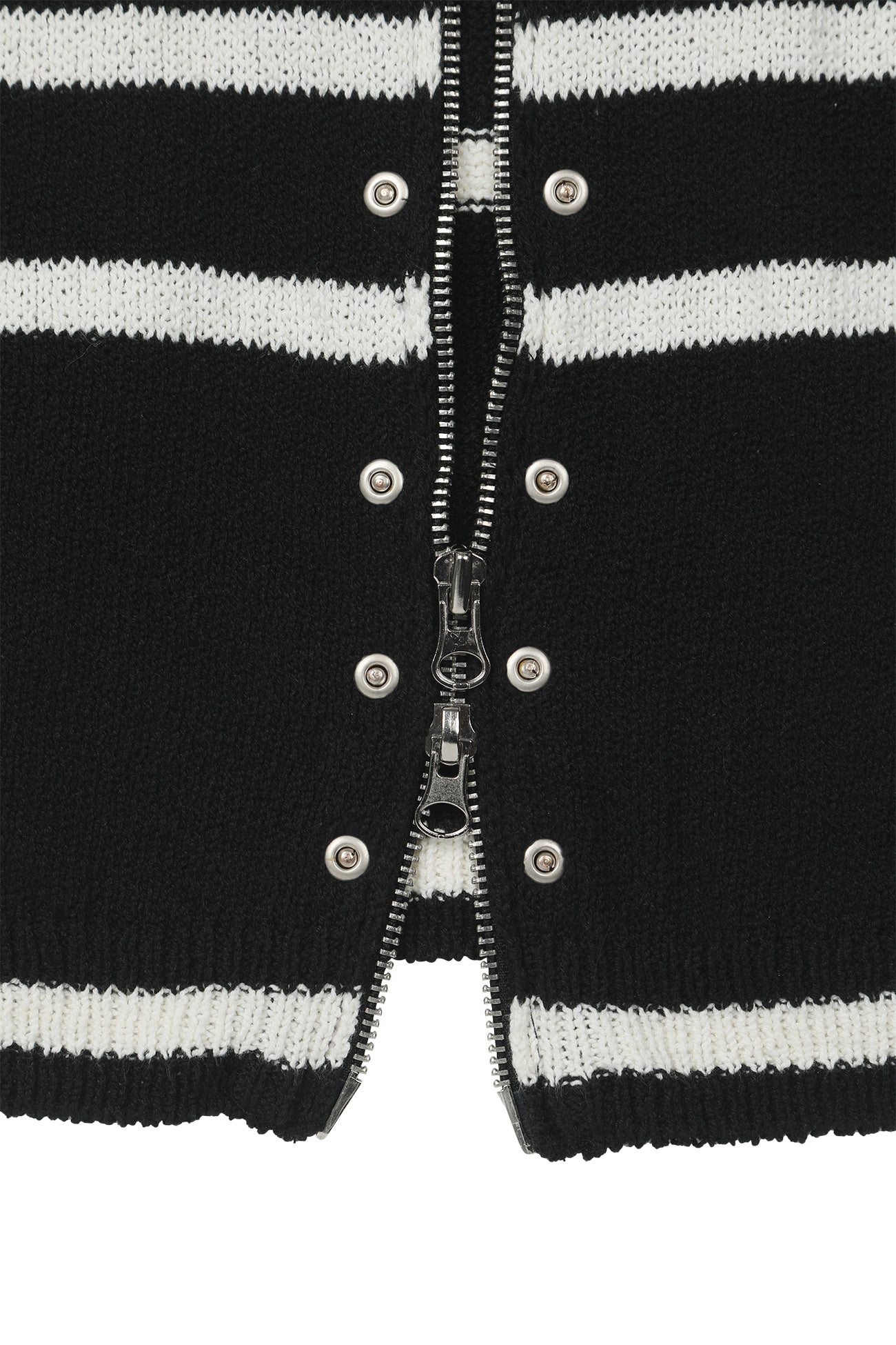 Deinet - Stripe Knit Vest Zip Up (Black) product image 4 | TRAB K-Fashion Australia