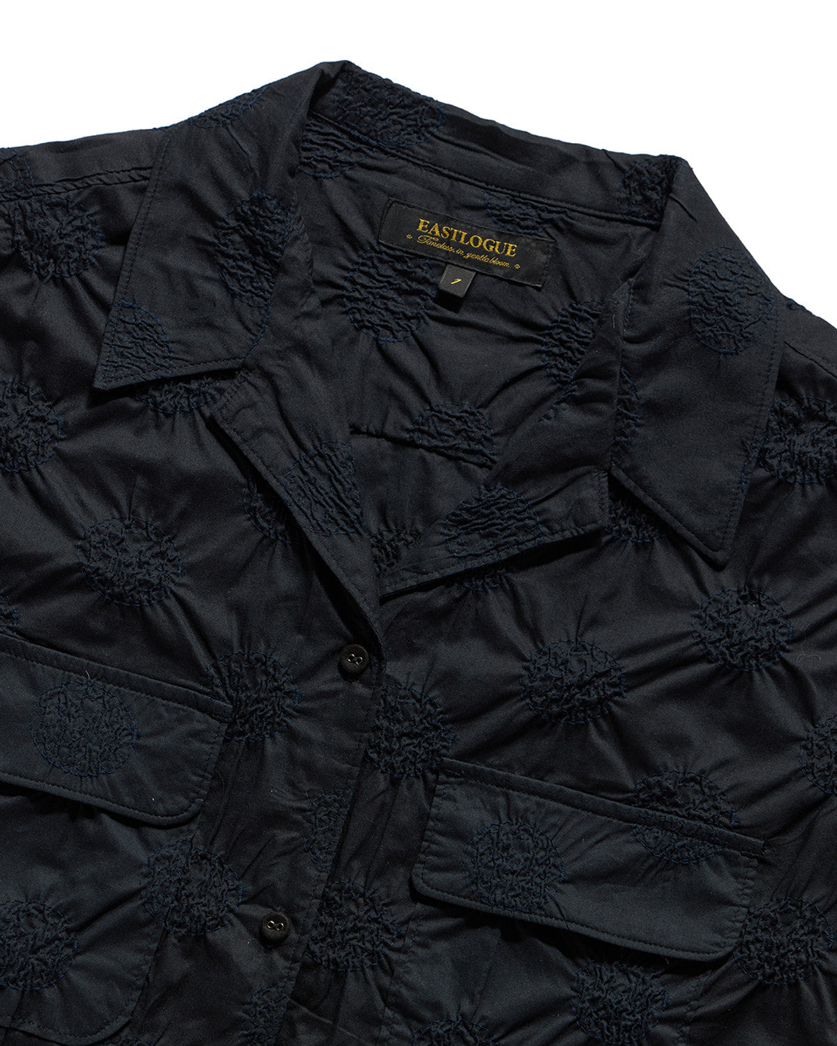 Eastlogue - Loiter Half Shirts (Navy Dot Embroidery) product image 5 | TRAB K-Fashion Australia