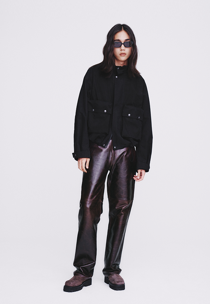 Tonywack - Washed C/P Utility Pocket Zip Jacket (Matt Black) product image 3 | TRAB K-Fashion Australia