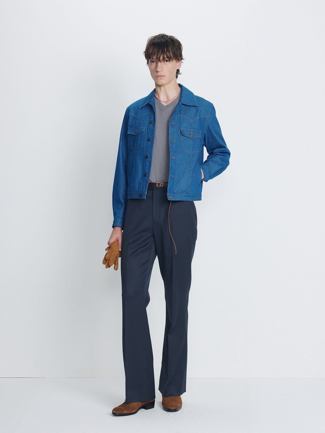 Tonywack - Wool Blend Flared Trousers (Slate Grey) product image 1 | TRAB K-Fashion Australia