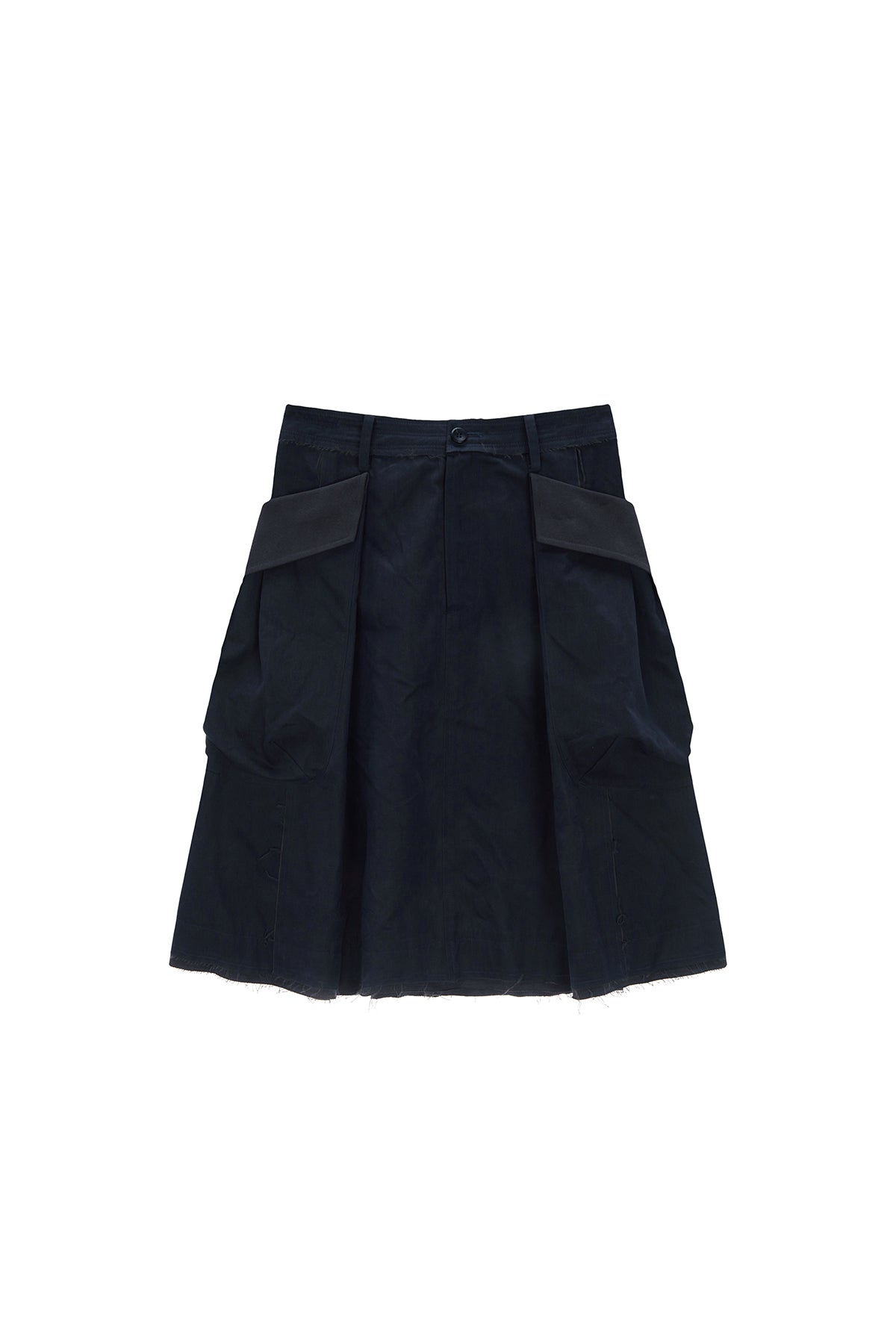 Matin Kim - Big Pocket Cargo Midi Skirt (Charcoal) product image 1 | TRAB K-Fashion Australia