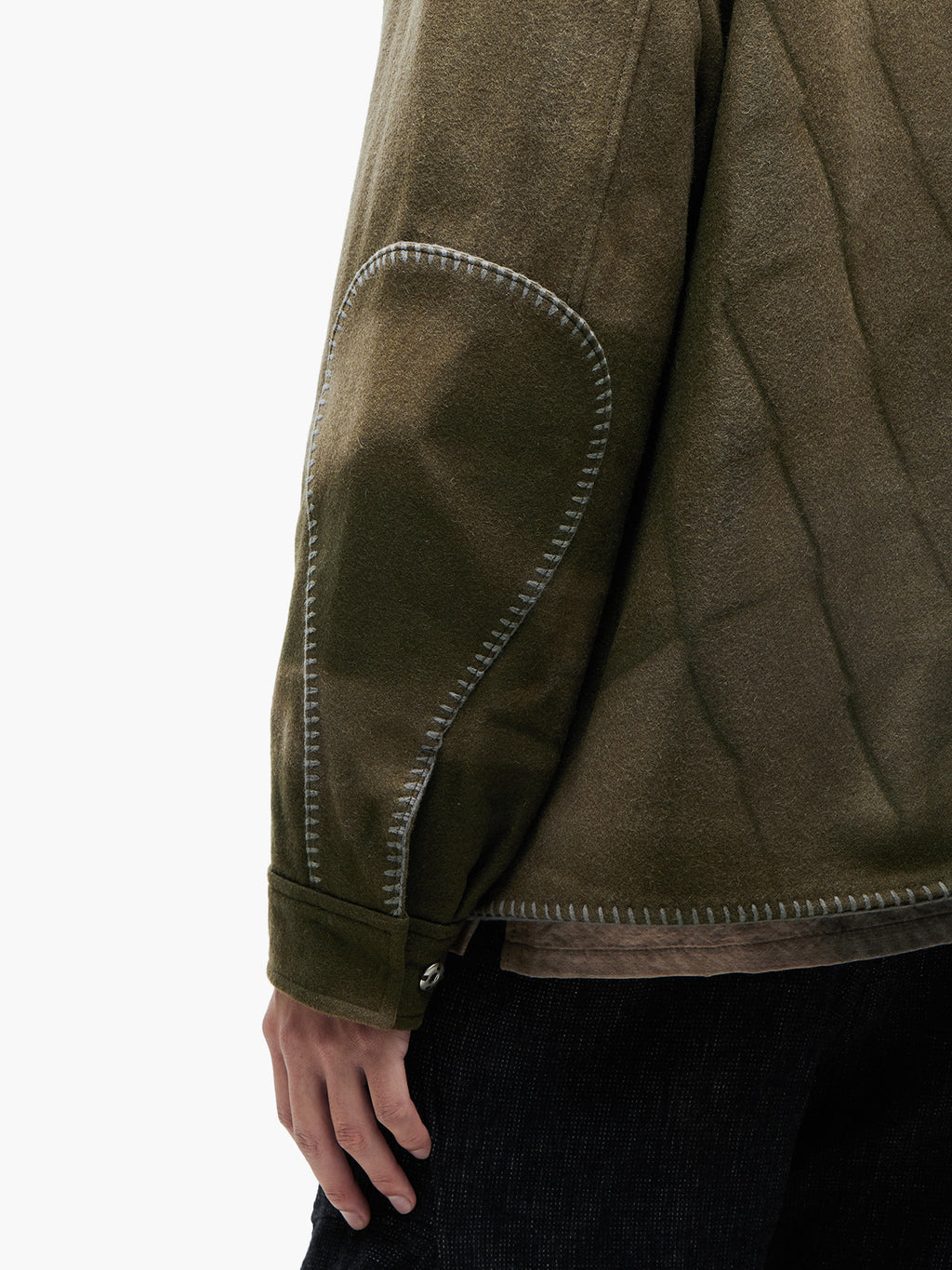 Jiyong Kim - Sun-Bleached Blanket Jacket (Green) product image 8 | TRAB K-Fashion Australia