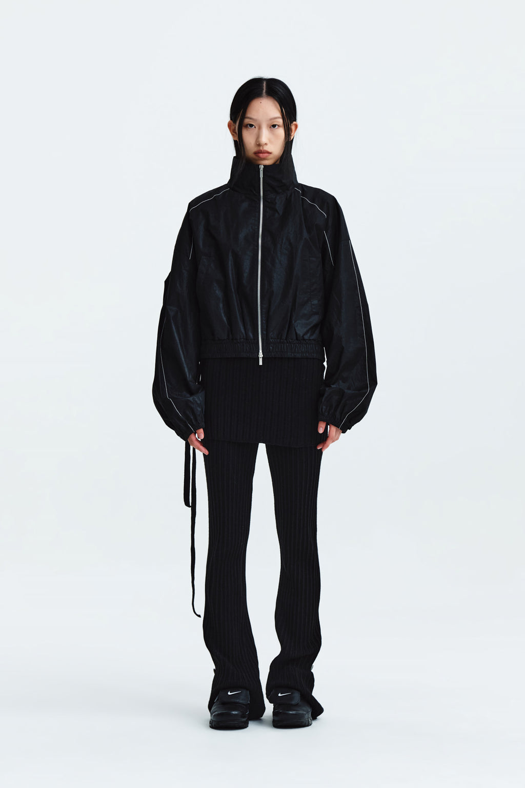 Matin Kim - Matin Coating Crop Blouson (Black) product image 6 | TRAB K-Fashion Australia