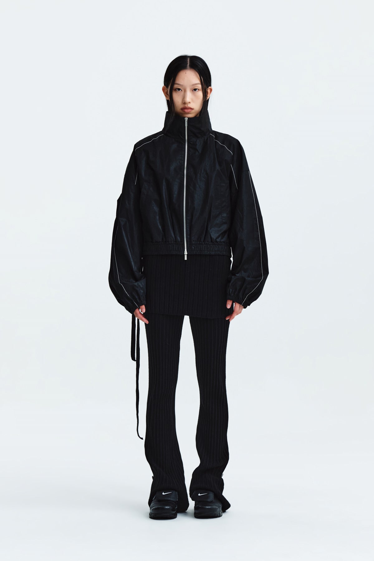 Matin Kim - Matin Coating Crop Blouson (Black) product image 6 | TRAB K-Fashion Australia