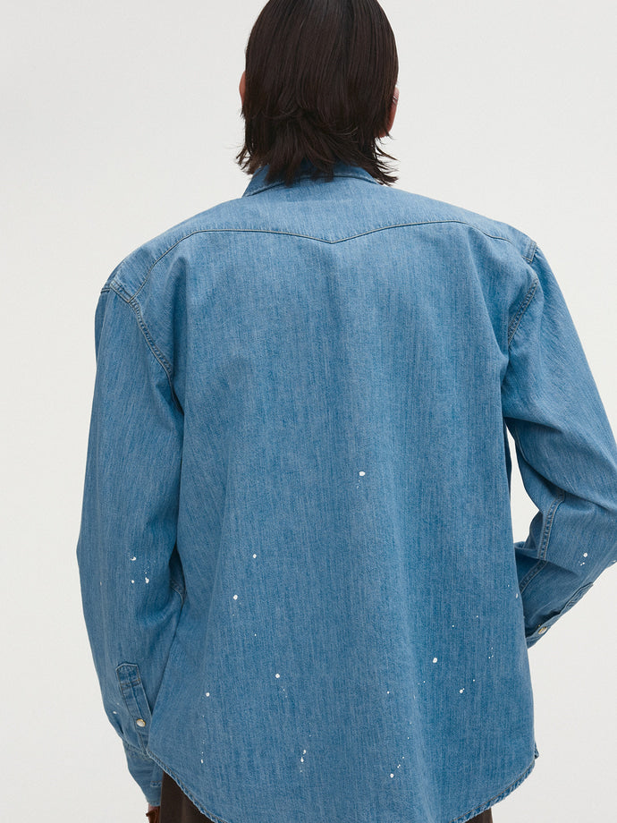Tonywack - Washed Denim Hand-Painted Western Shirt (Washed Blue) product image 7 | TRAB K-Fashion Australia