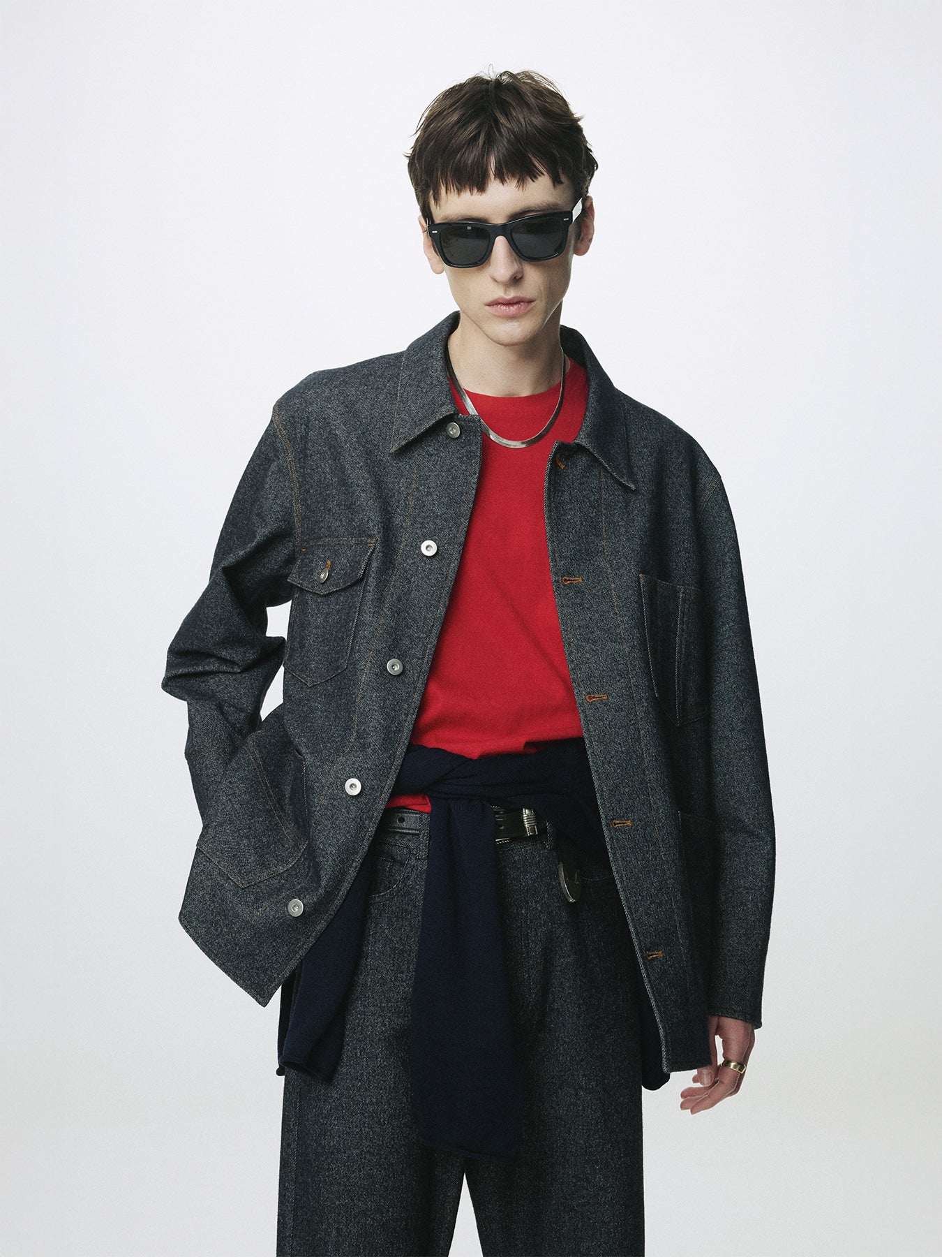 Tonywack - Wool Denim Chore Jacket Italian Fabric (Dark Indigo) product image 1 | TRAB K-Fashion Australia