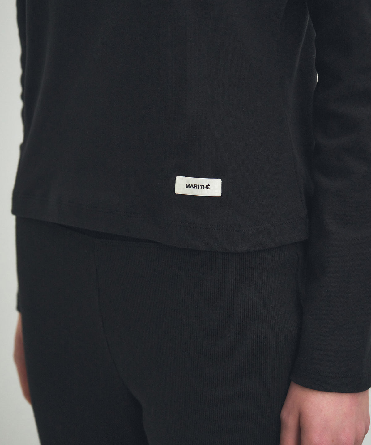 Marithe & Francois Girbaud - Basic Scoop Back Long Sleeve (Black) product image 4 | TRAB K-Fashion Australia