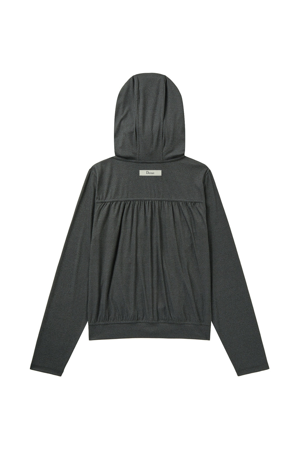 Deinet - Shirring Hood Zip Up (Dark Grey) product image 2 | TRAB K-Fashion Australia