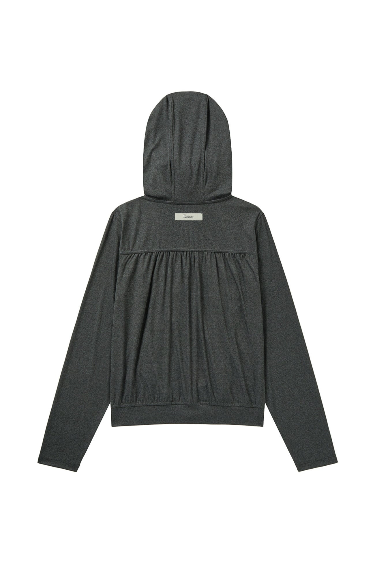 Deinet - Shirring Hood Zip Up (Dark Grey) product image 2 | TRAB K-Fashion Australia