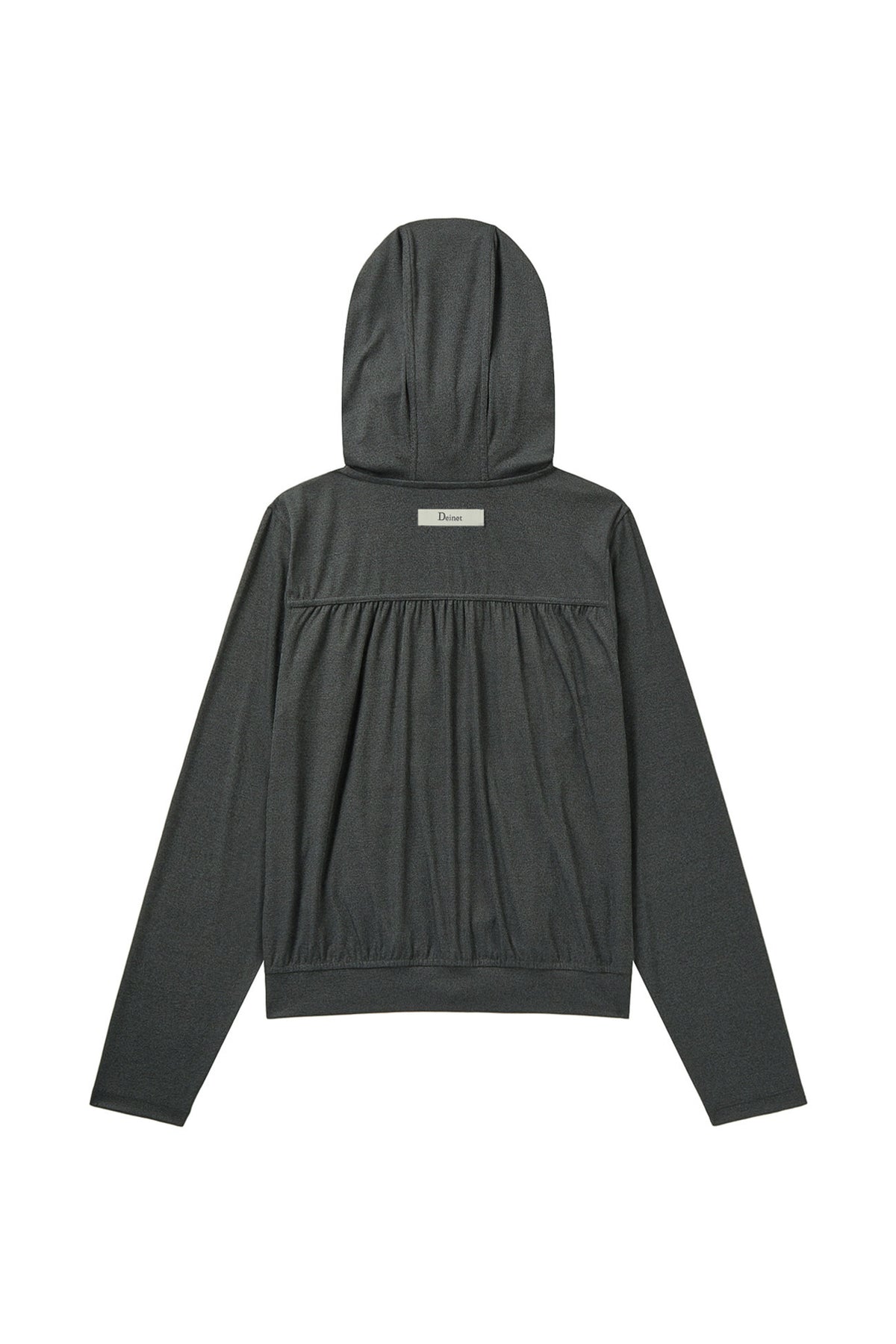 Deinet - Shirring Hood Zip Up (Dark Grey) product image 2 | TRAB K-Fashion Australia
