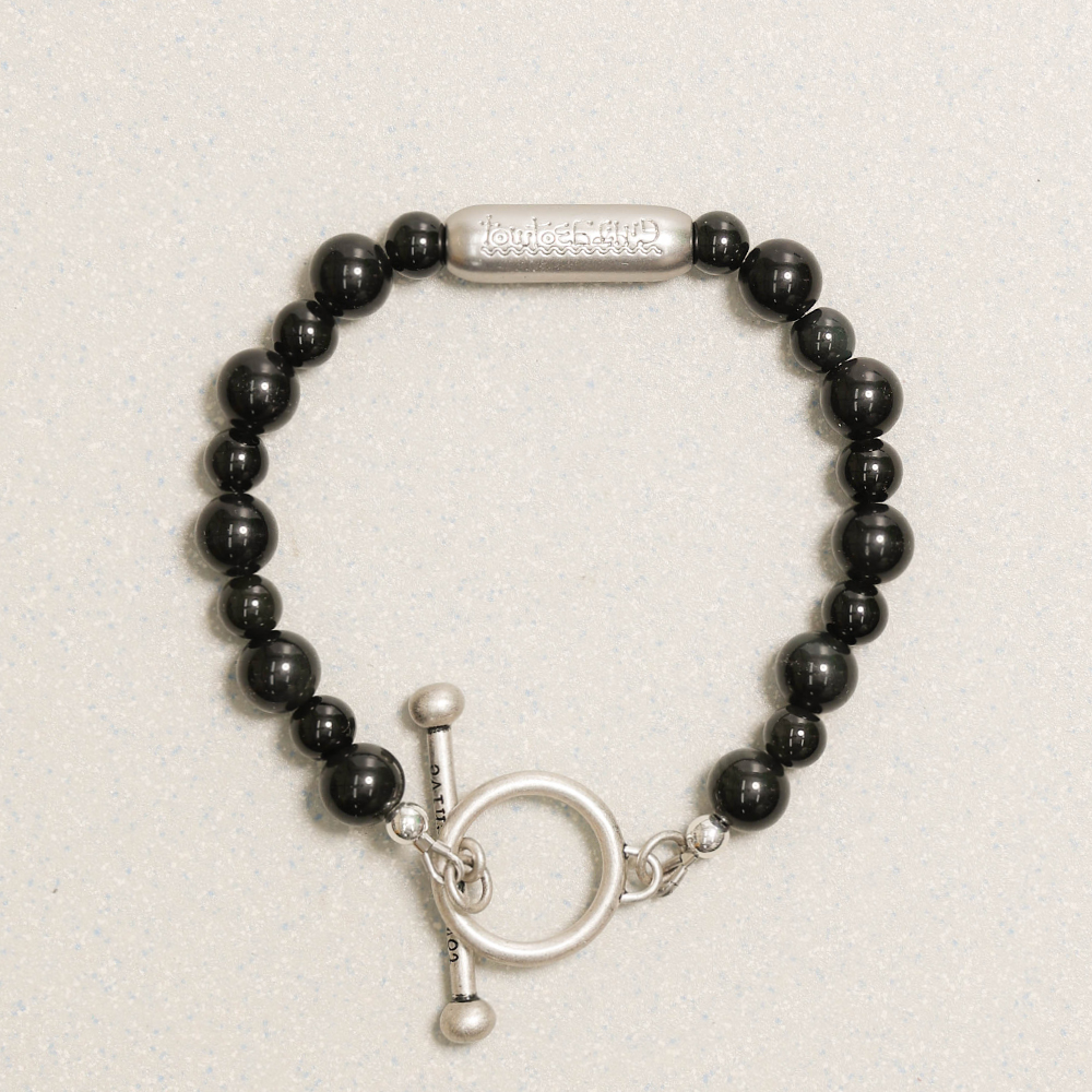 Towtow Archive - [Pre-Order – Ships April 10] Feel Logo Symbol Bracelet Onyx (Black) product image 1 | TRAB K-Fashion Australia