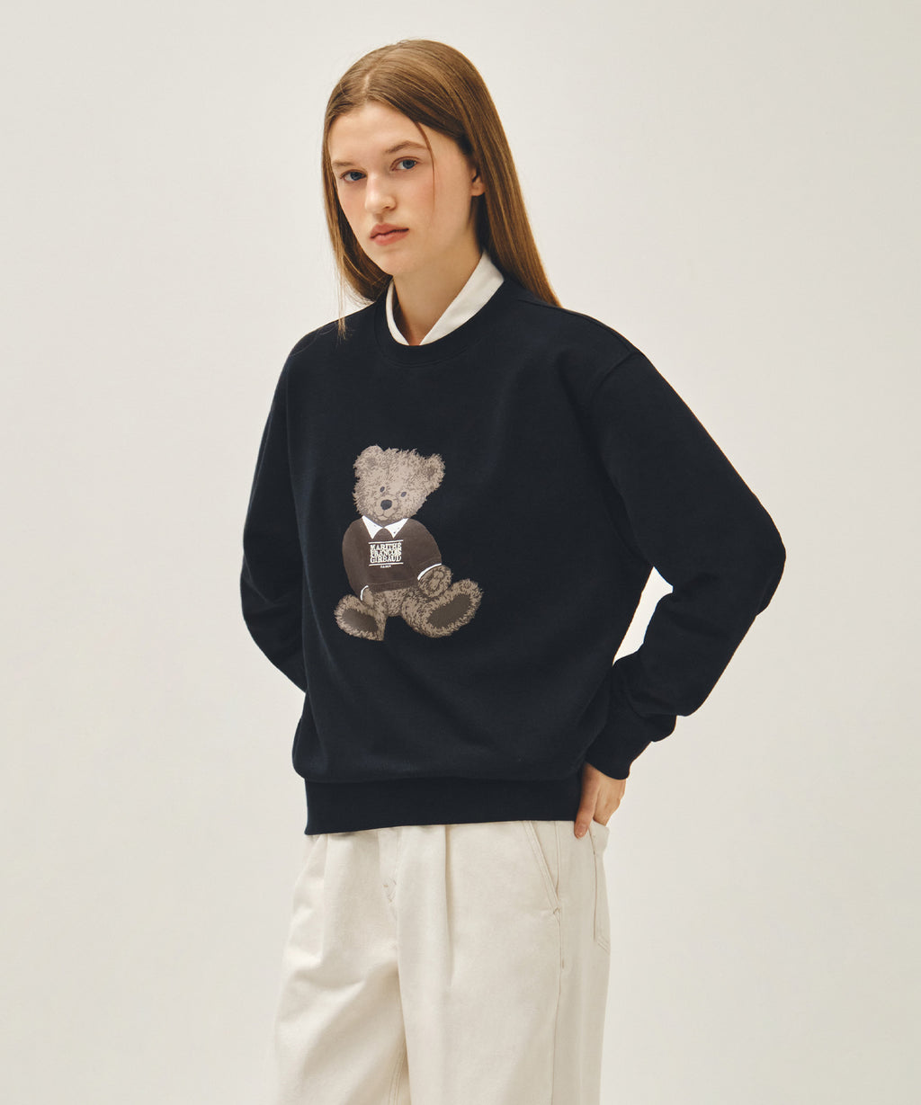 Marithe & Francois Girbaud - Doodle Bear Sweatshirt (Navy) product image 2 | TRAB K-Fashion Australia