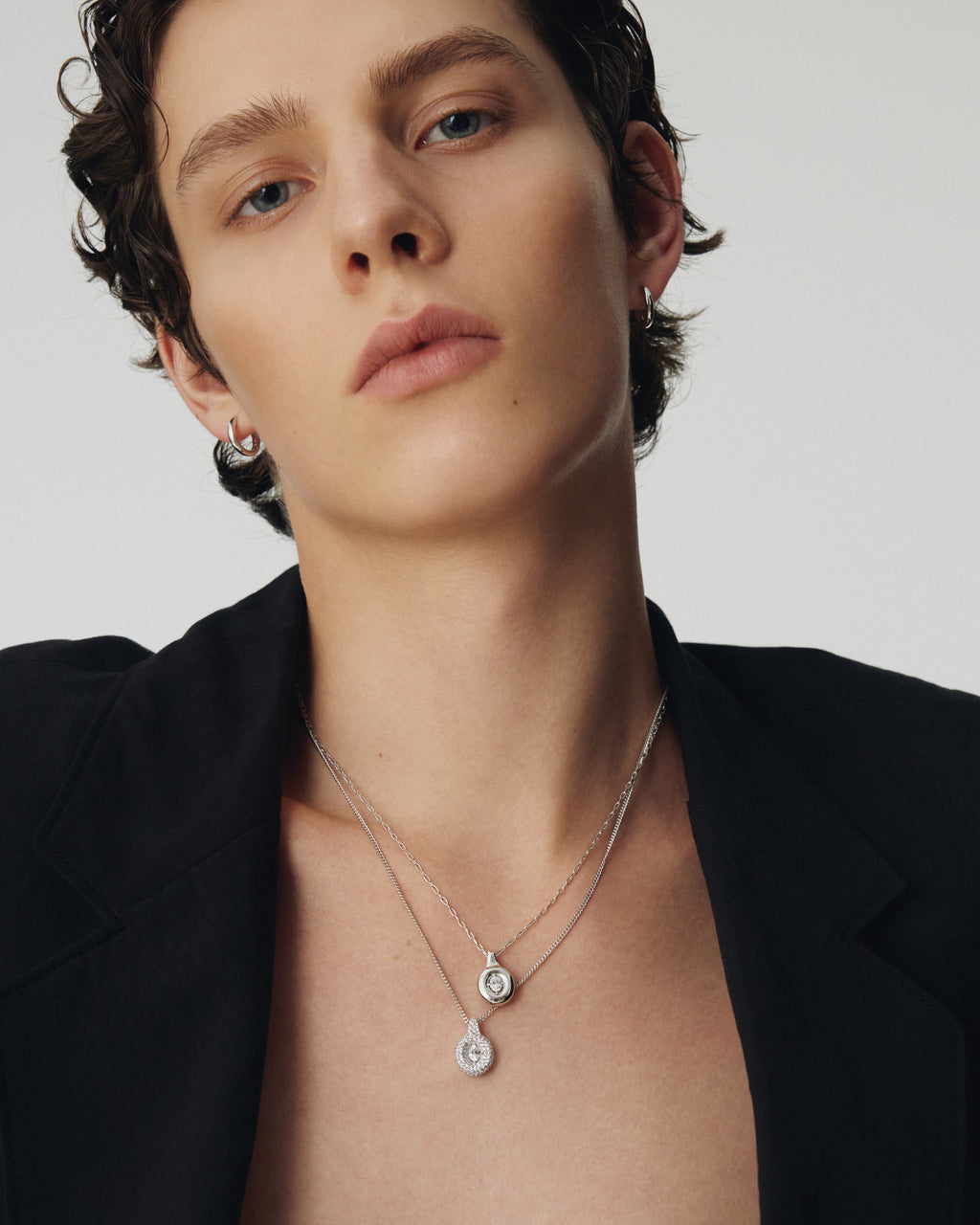 Numbering - Oval Solitaire Pendant Necklace with a Dimensional Frame #3801 product image 5 | TRAB K-Fashion Australia