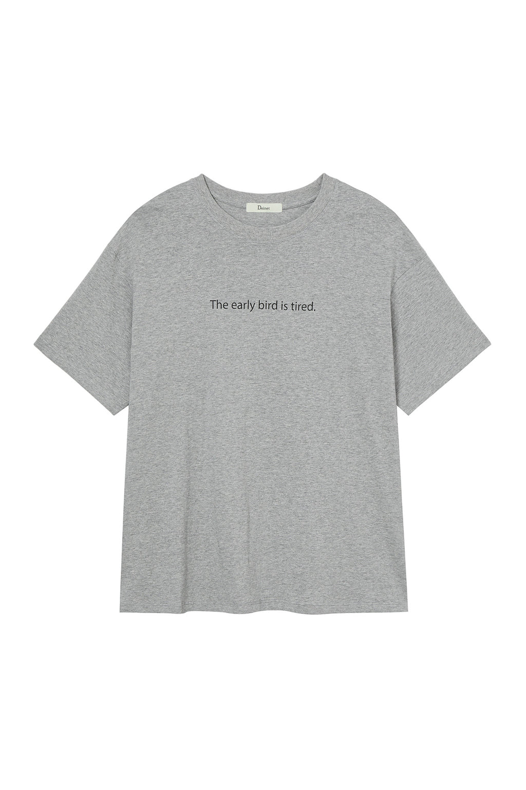 Deinet - The Early Bird Is Tired T-Shirt (Melange Grey) product image 1 | TRAB K-Fashion Australia