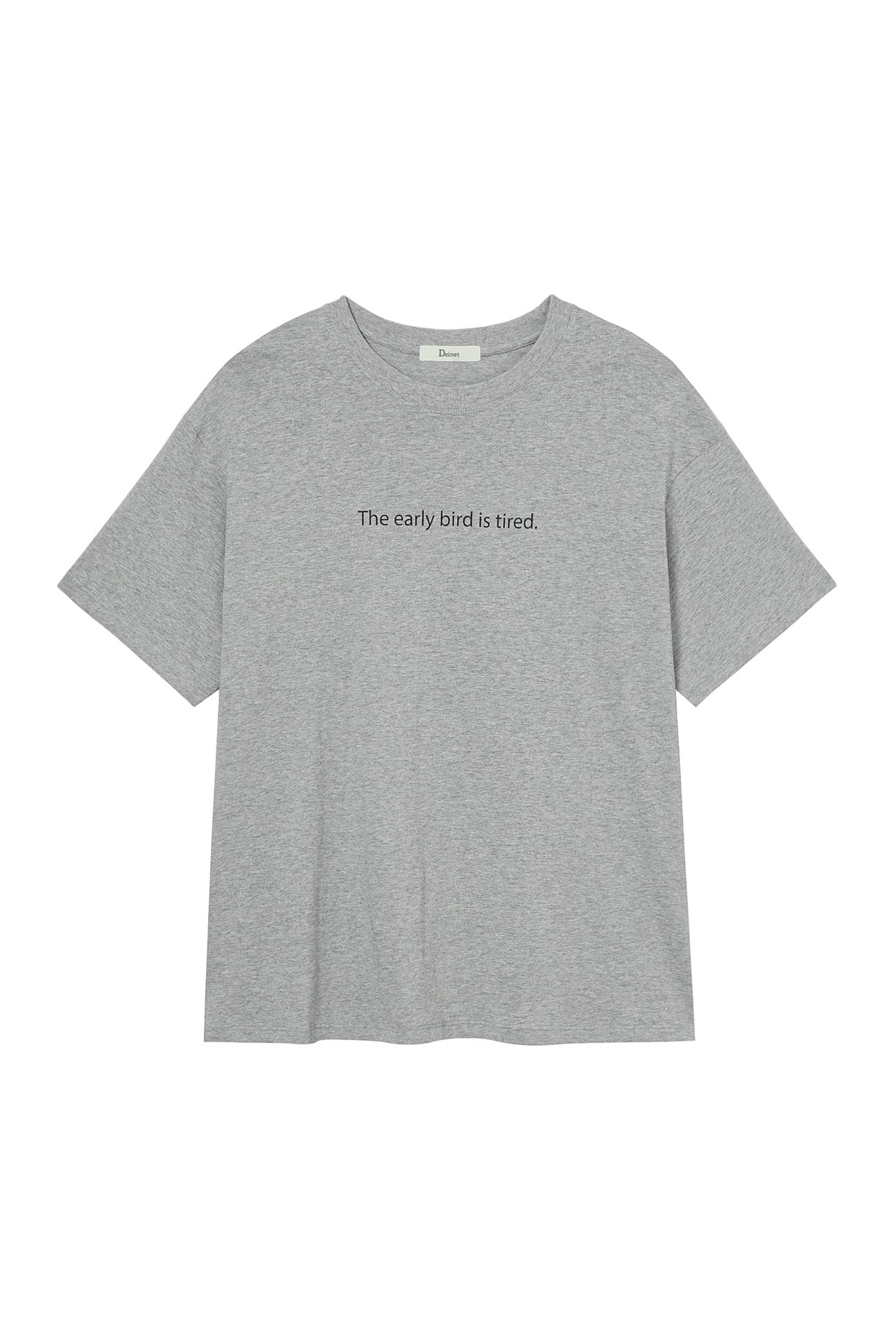 Deinet - The Early Bird Is Tired T-Shirt (Melange Grey) product image 1 | TRAB K-Fashion Australia